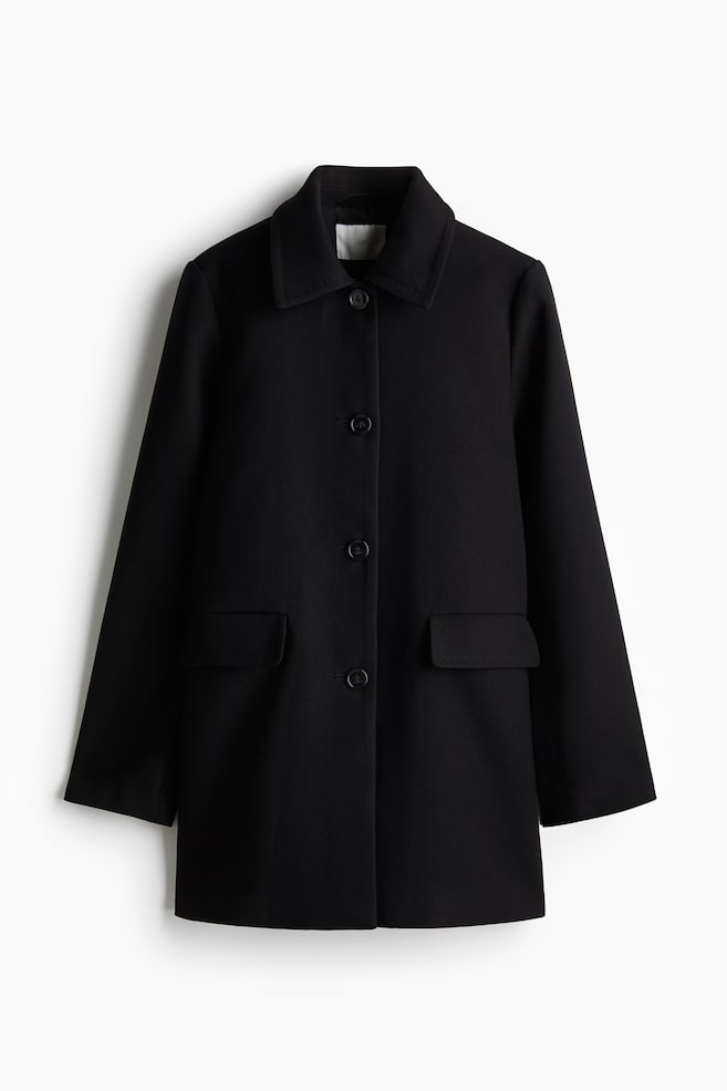 Abrigo evasé - Negro/Crema - 1