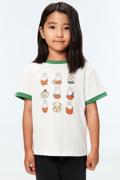 プリントデザイン コットンTシャツ