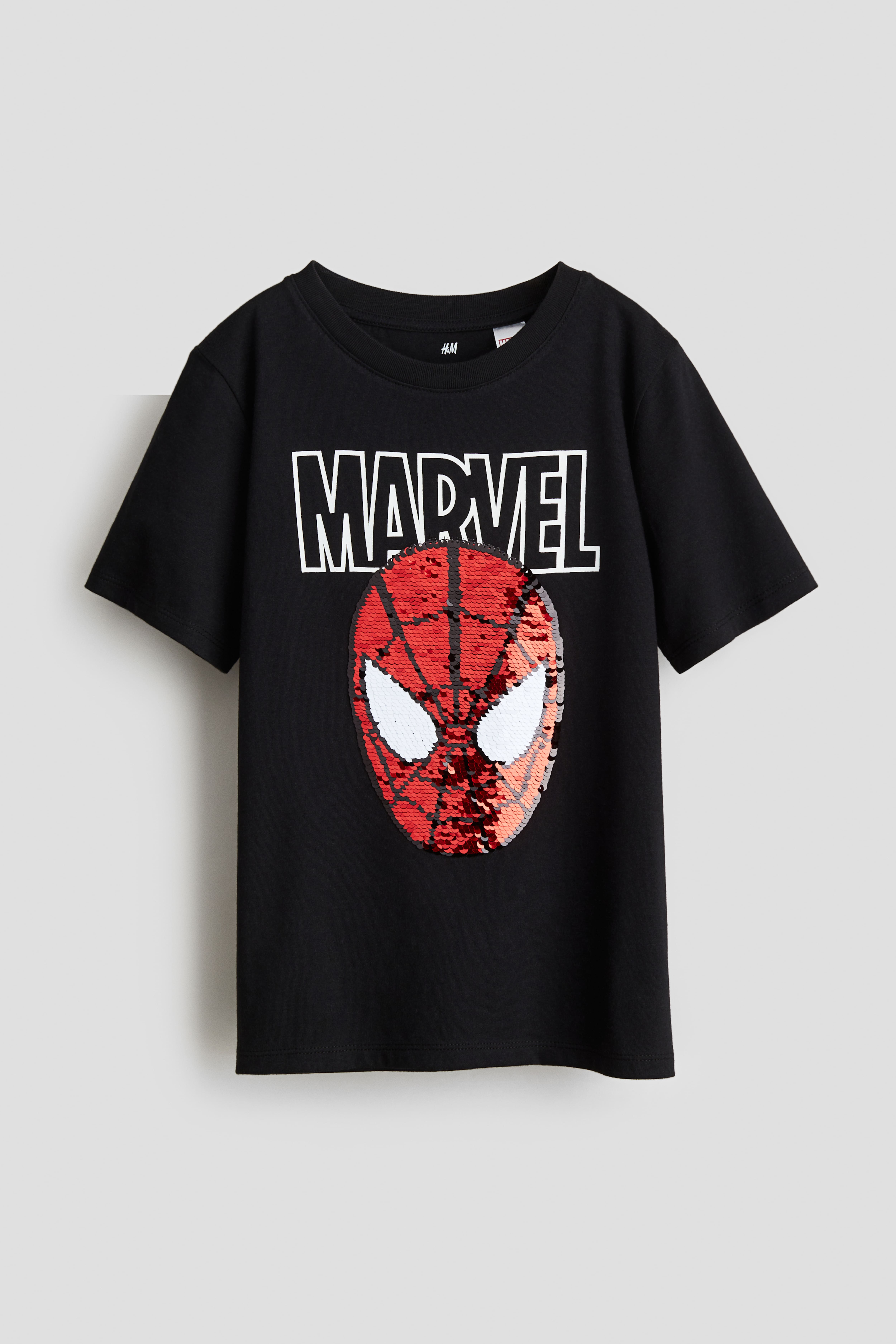 Flip Sequin T Shirt Black Spider Man Kids H M US