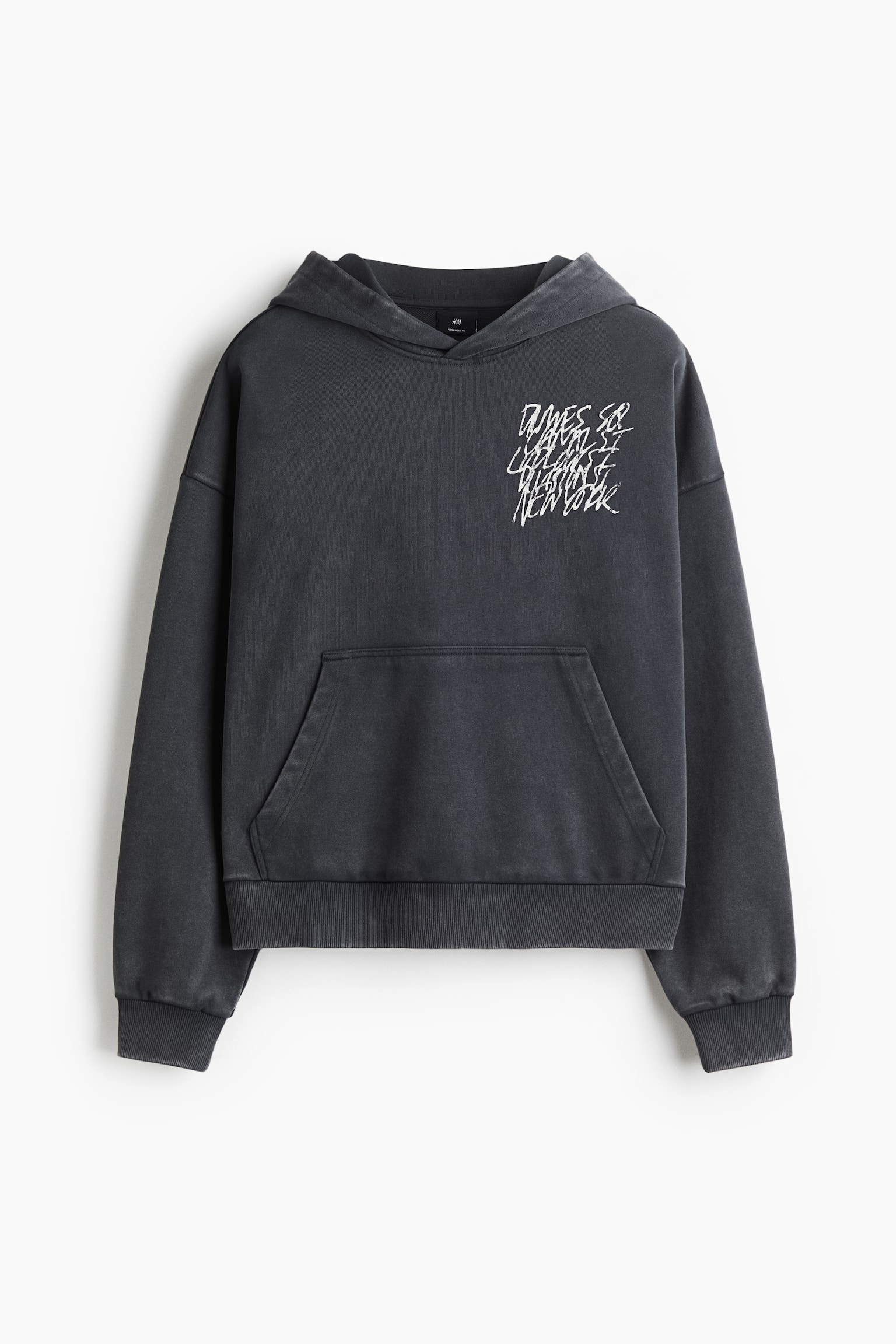 Oversized Fit Printed hoodie - Grey/Dimes Sq/Green/Sunset/Black/Statue of Liberty/Washed black/NYC - 2