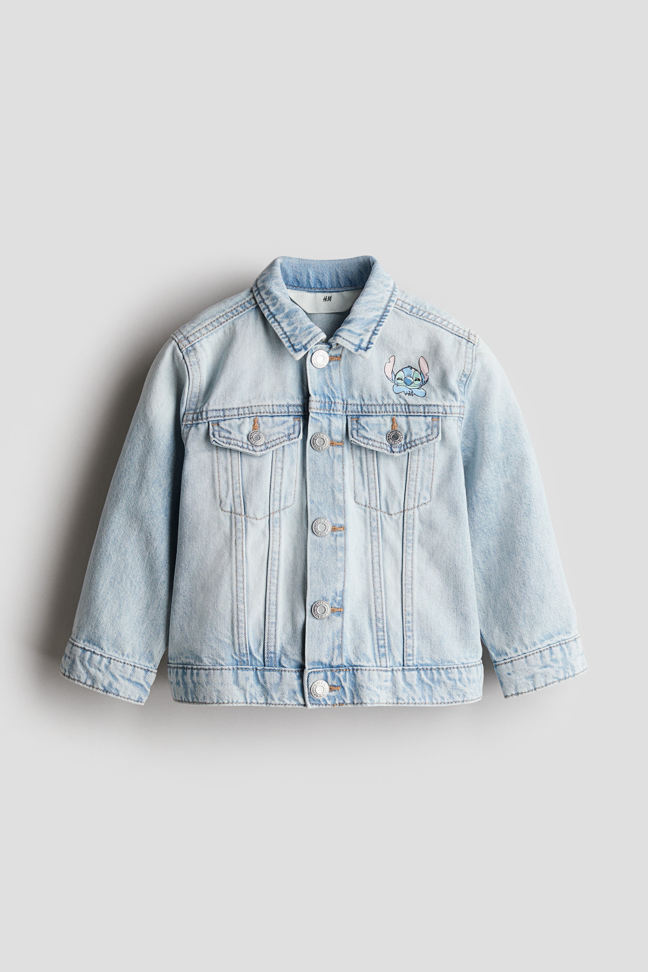 Veste en jean imprimée