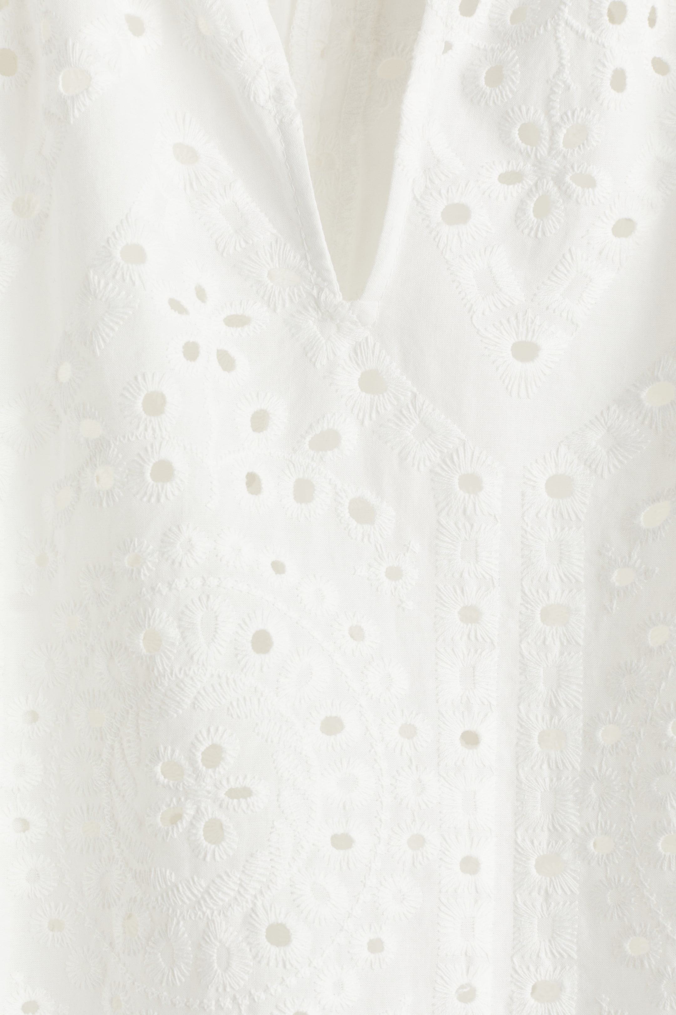 Blouse with Eyelet Embroidery