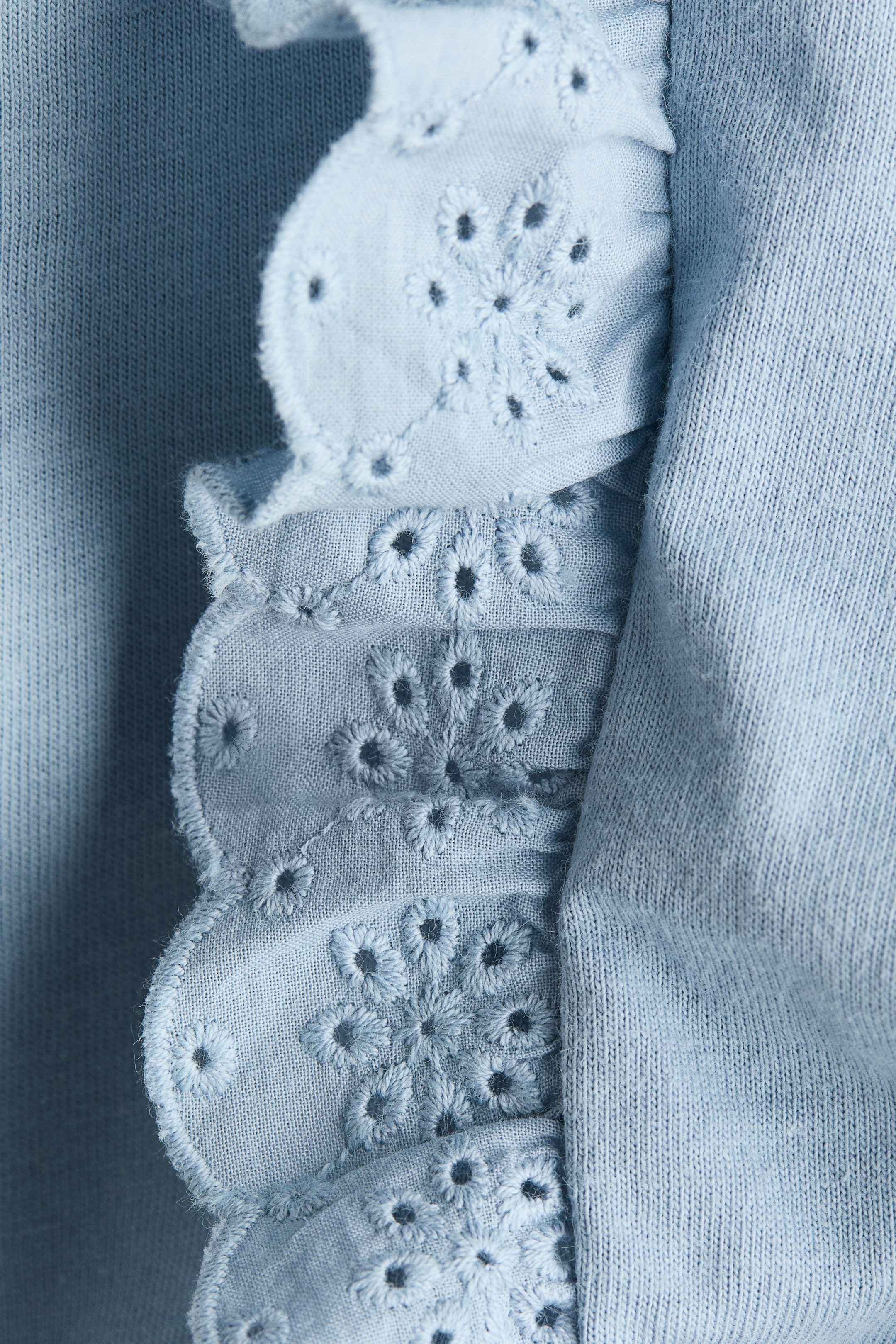 Ruffle-Trimmed Cotton Top