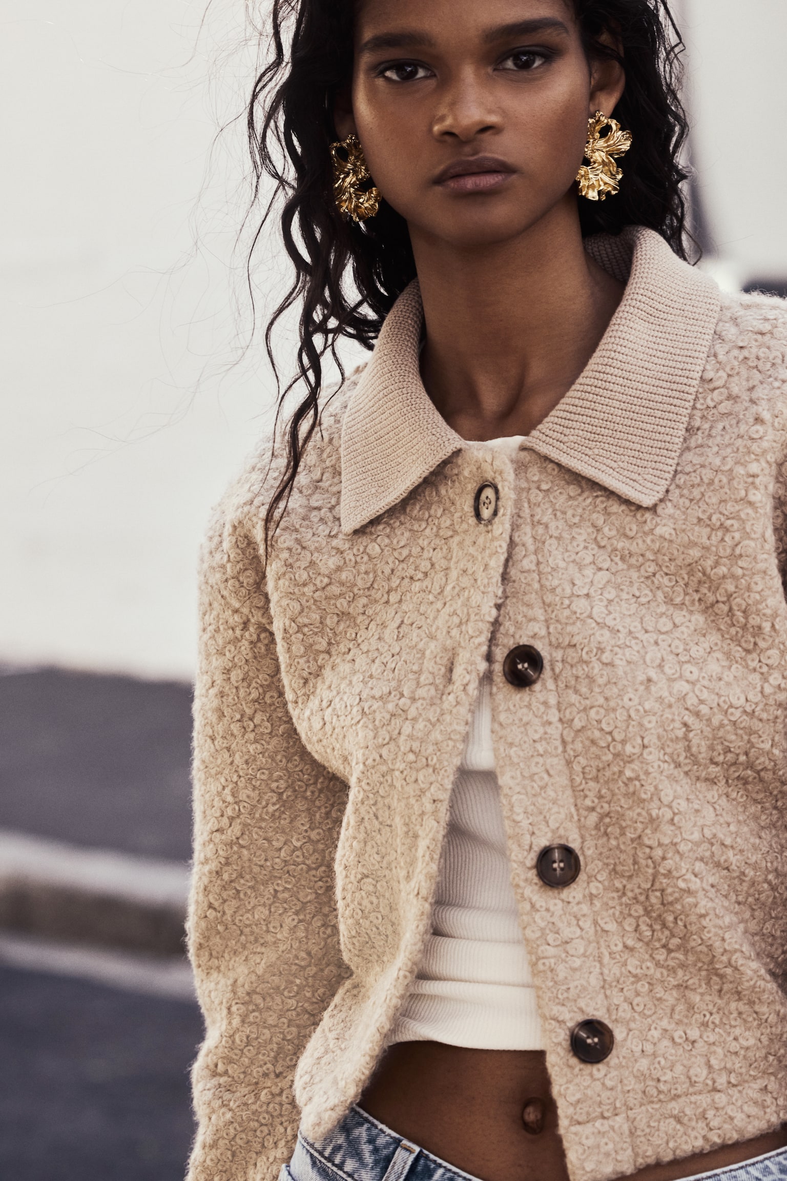 Teddy cardigan - Beige/Cream - 3