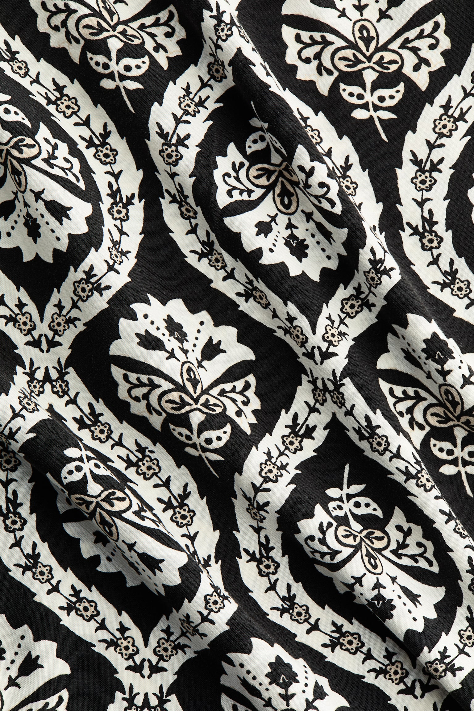 Váy tunic viscose - Màu đen/Màu trắng/Chanh tây - 2