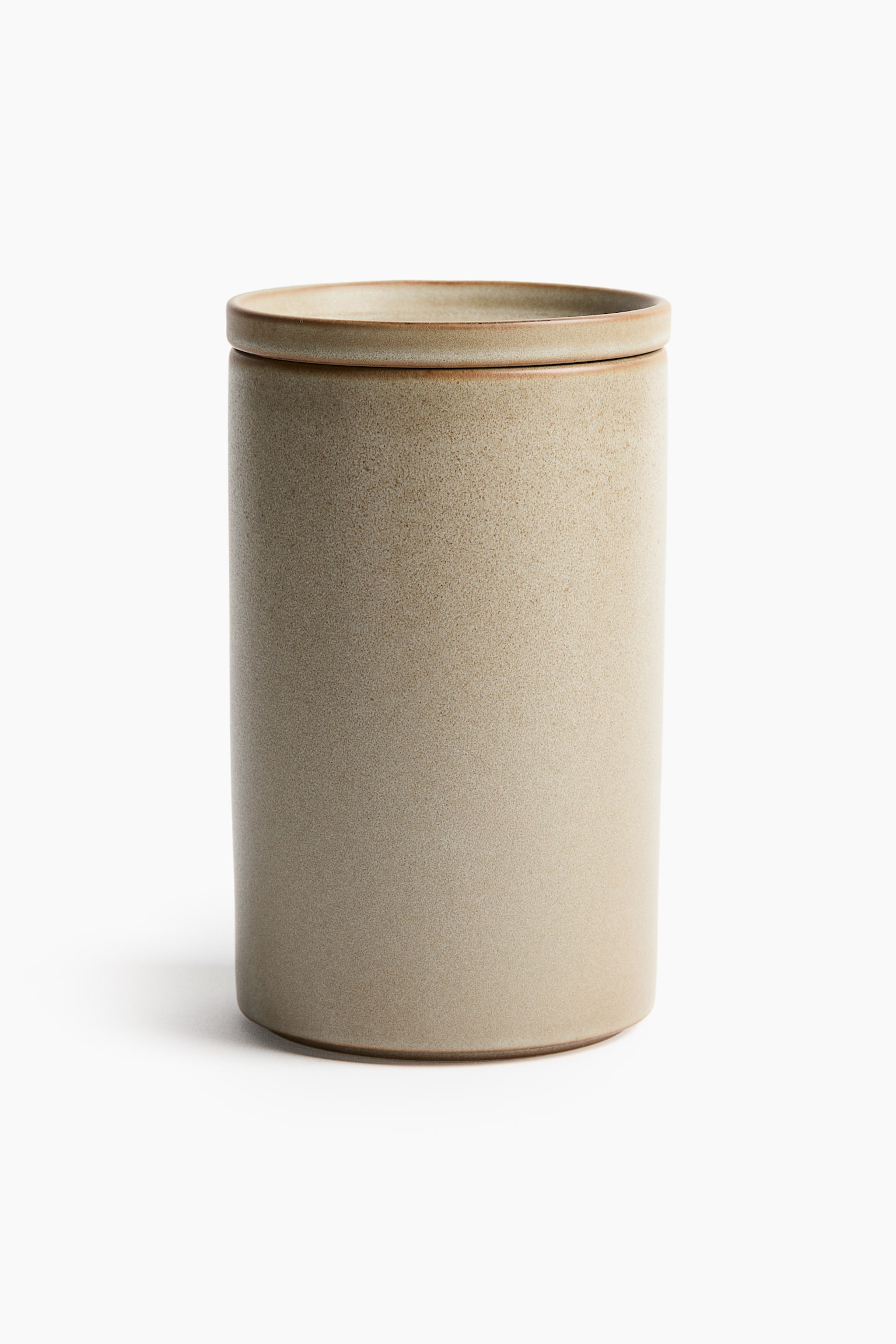 Reactive-Glaze Jar - Beige/Light beige