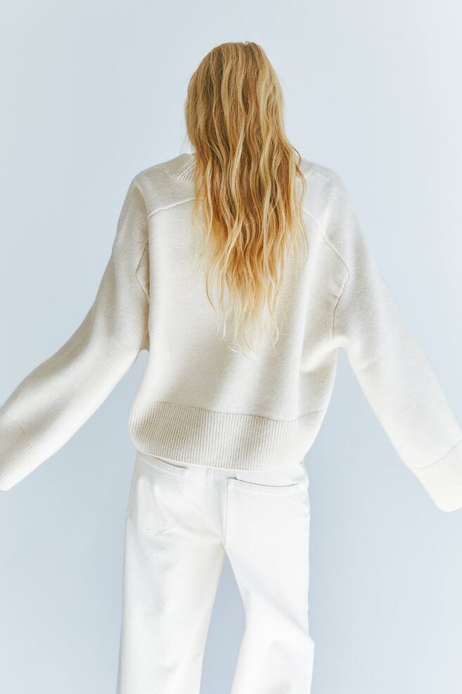Oversized wool jumper - Natural white - 6
