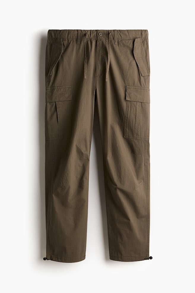 Cargohose aus Ripstop Regular Fit - Khakigrün/Weiß/Hellbeige - 1