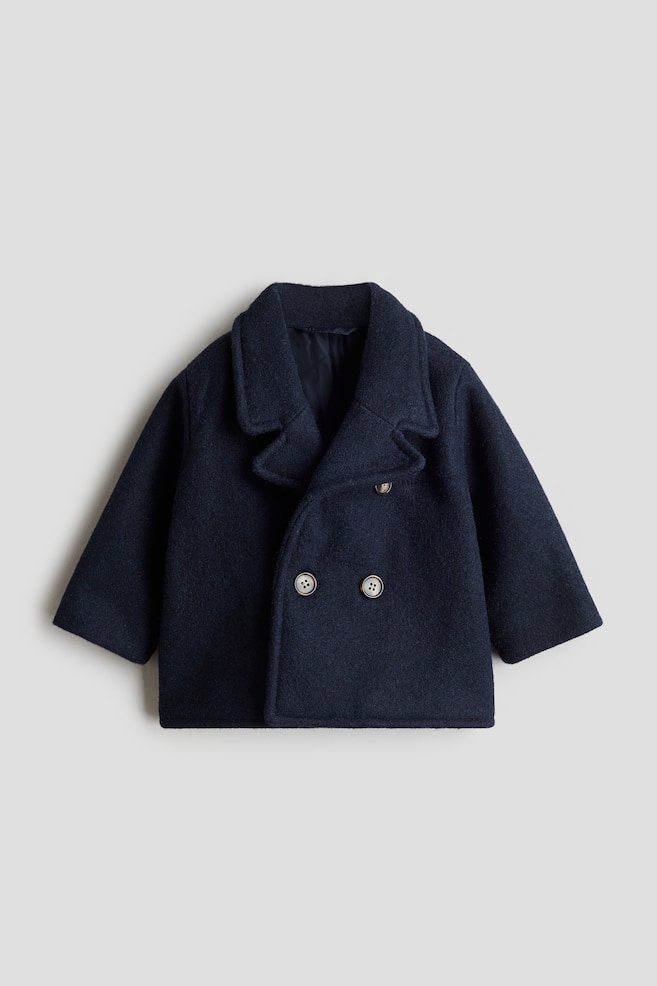 Double-Breasted Coat - Navy blue - 1