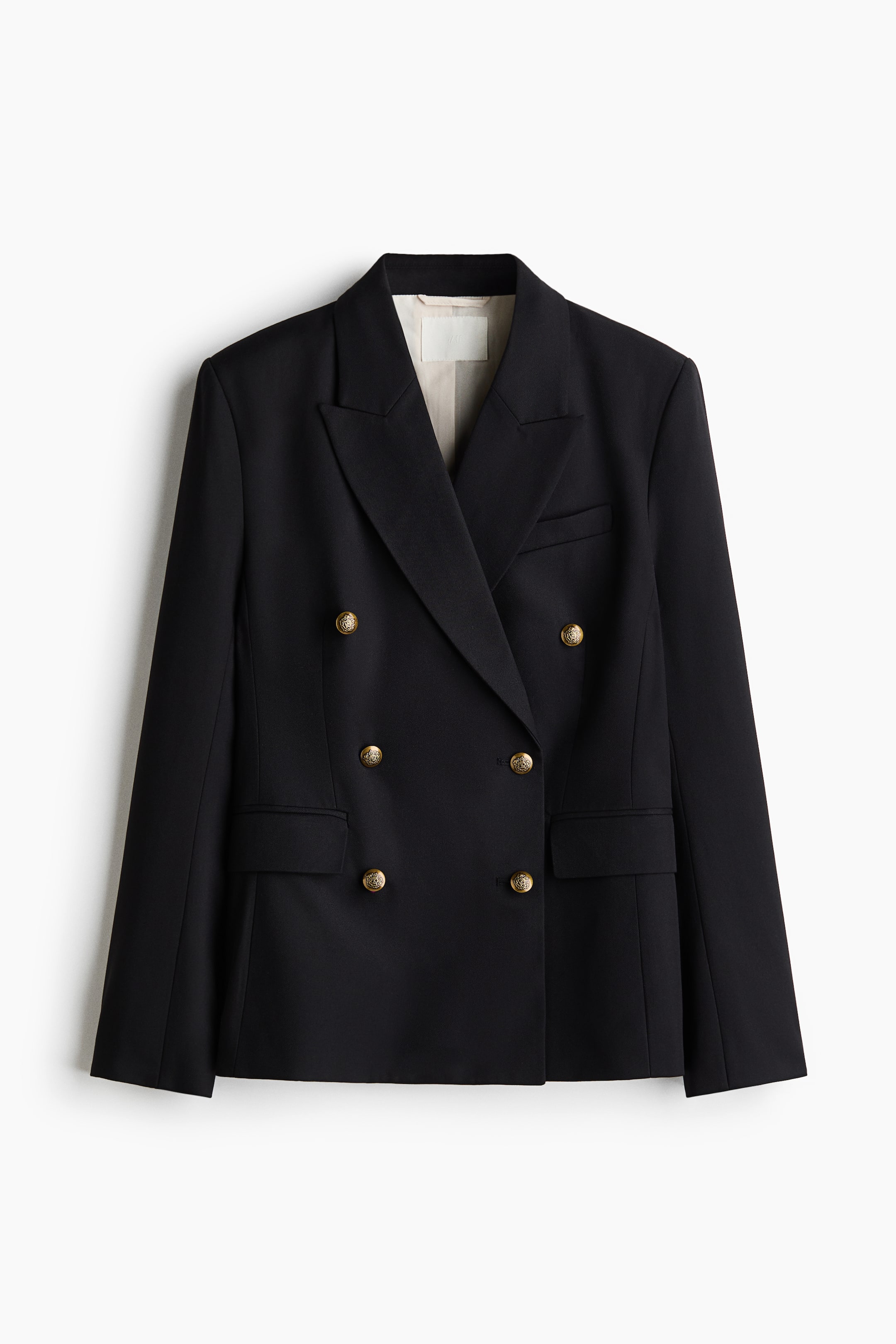Double-Breasted Twill Blazer