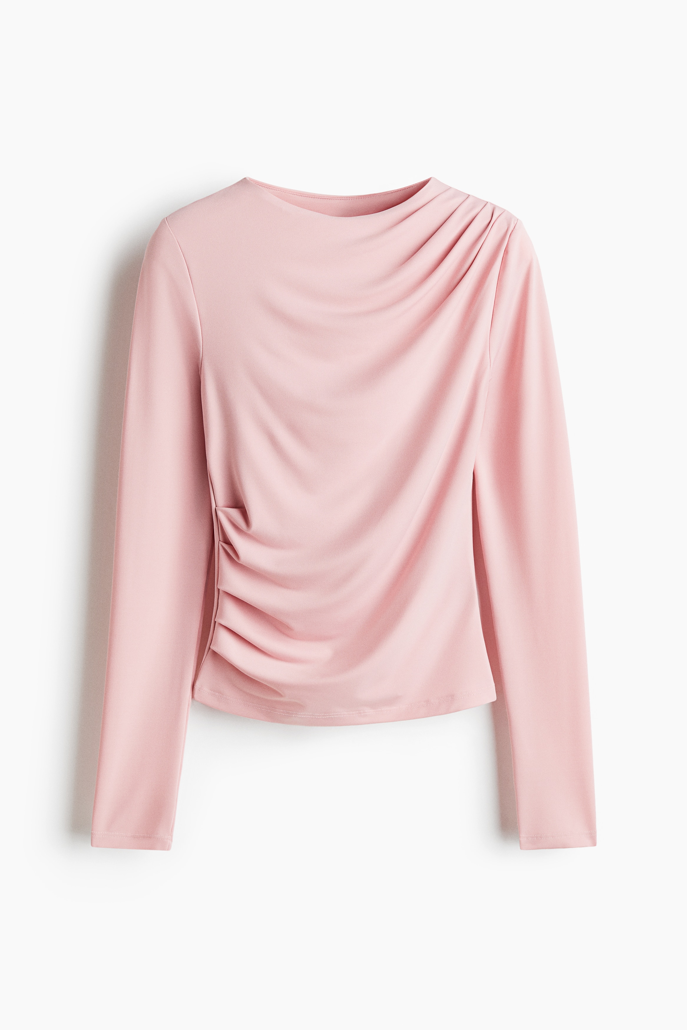 Draped Top - Light pink/White/zebra print