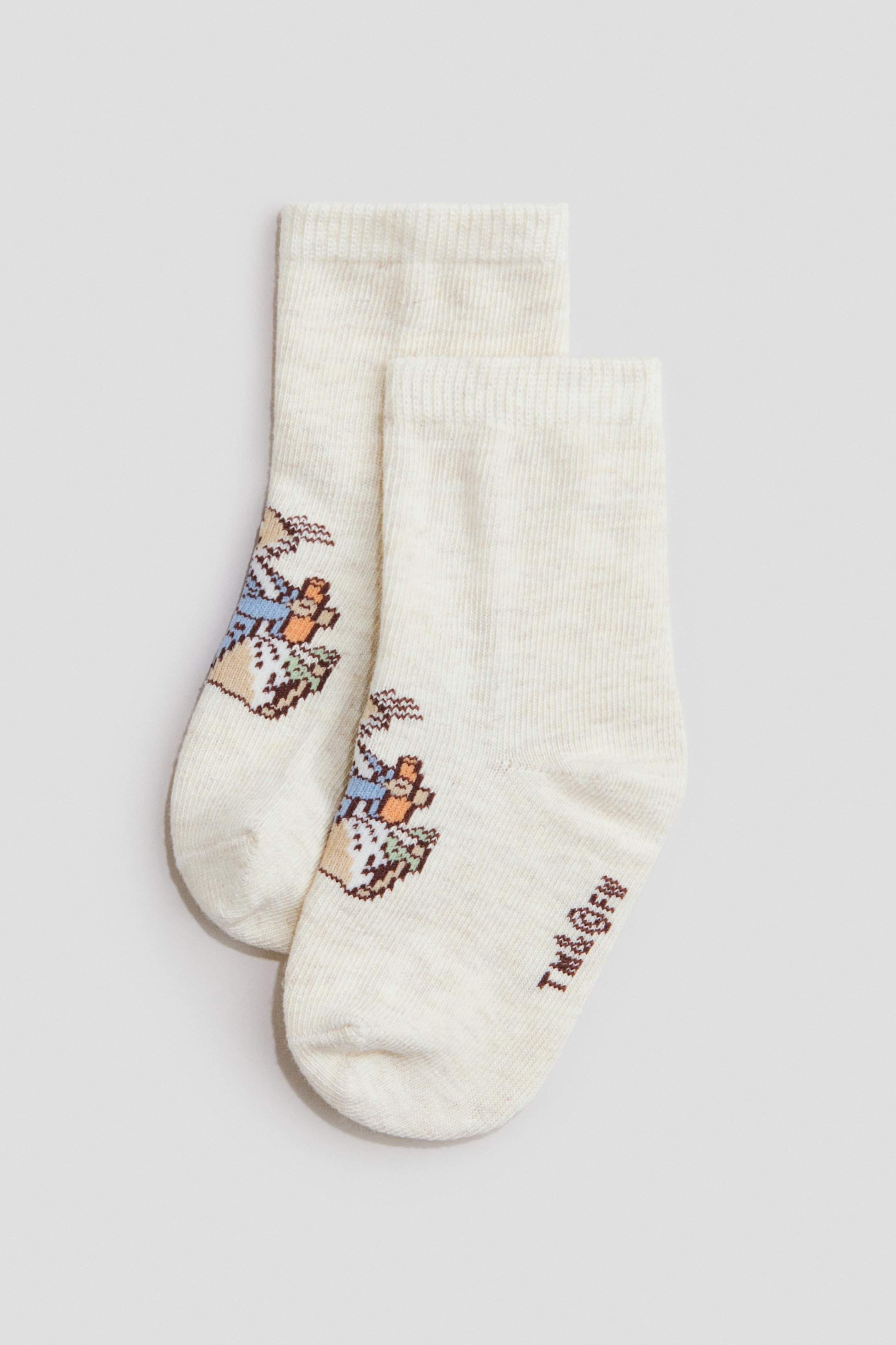 Ampliar la imagen: 3-pack de calcetines con diseño - Beige/Peter Rabbit - Kids | H&M MX 3