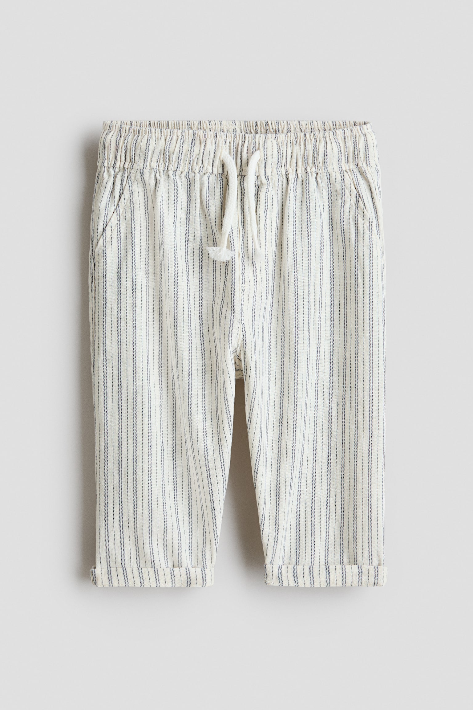 Linen-blend trousers - 1