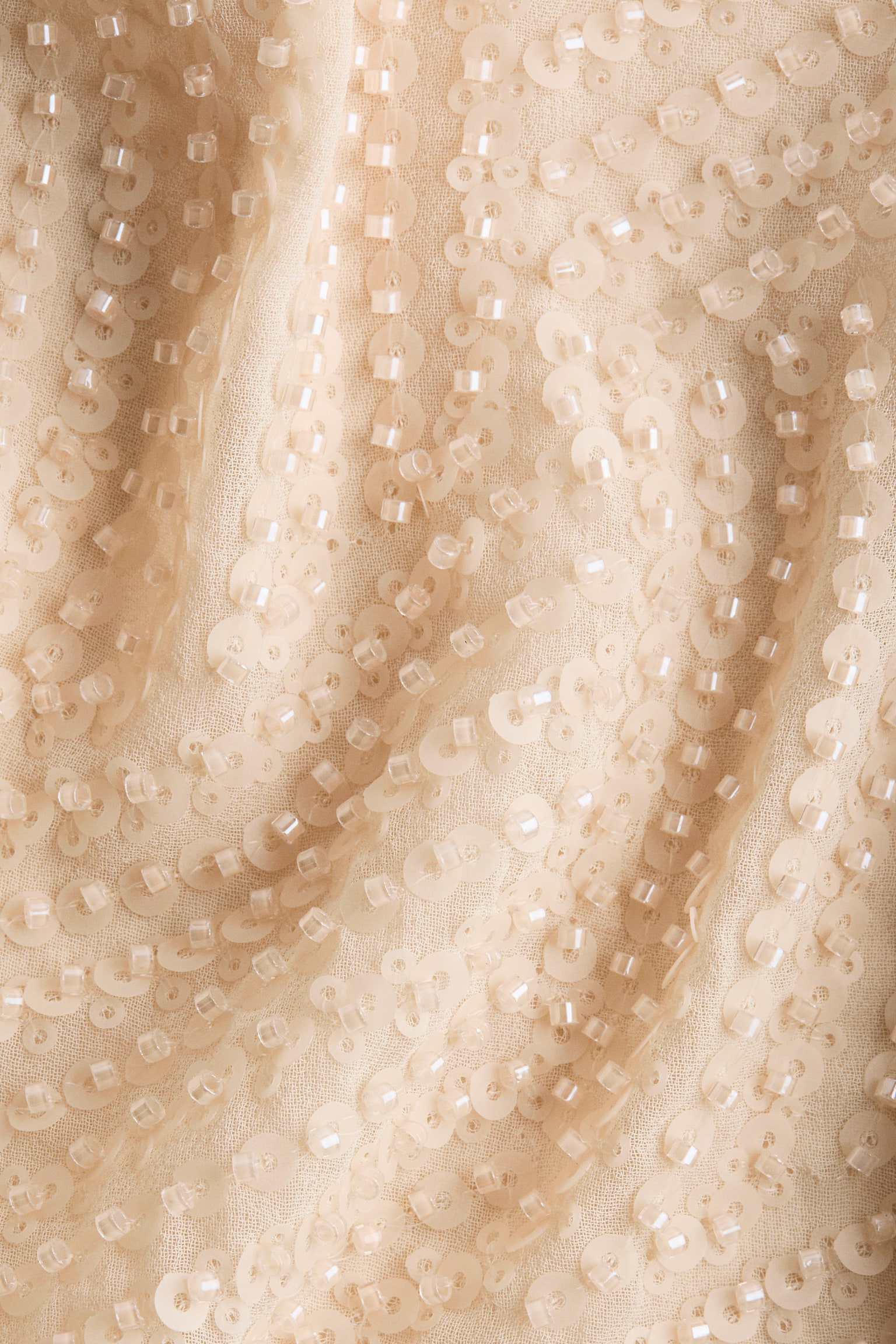 Decorative Detail Cropped Top - Light beige/White - 3