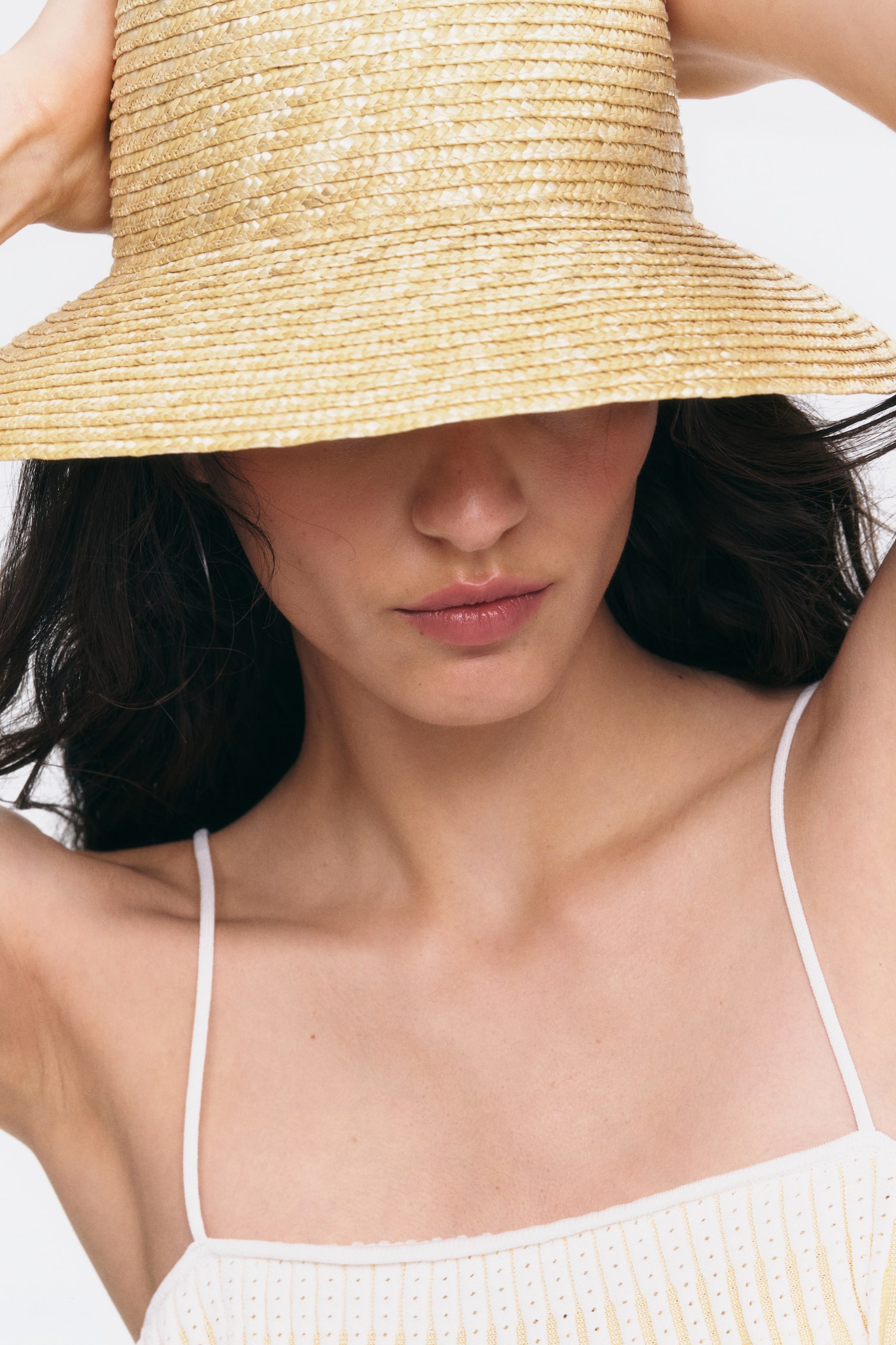 Straw bucket hat - Light beige - 1