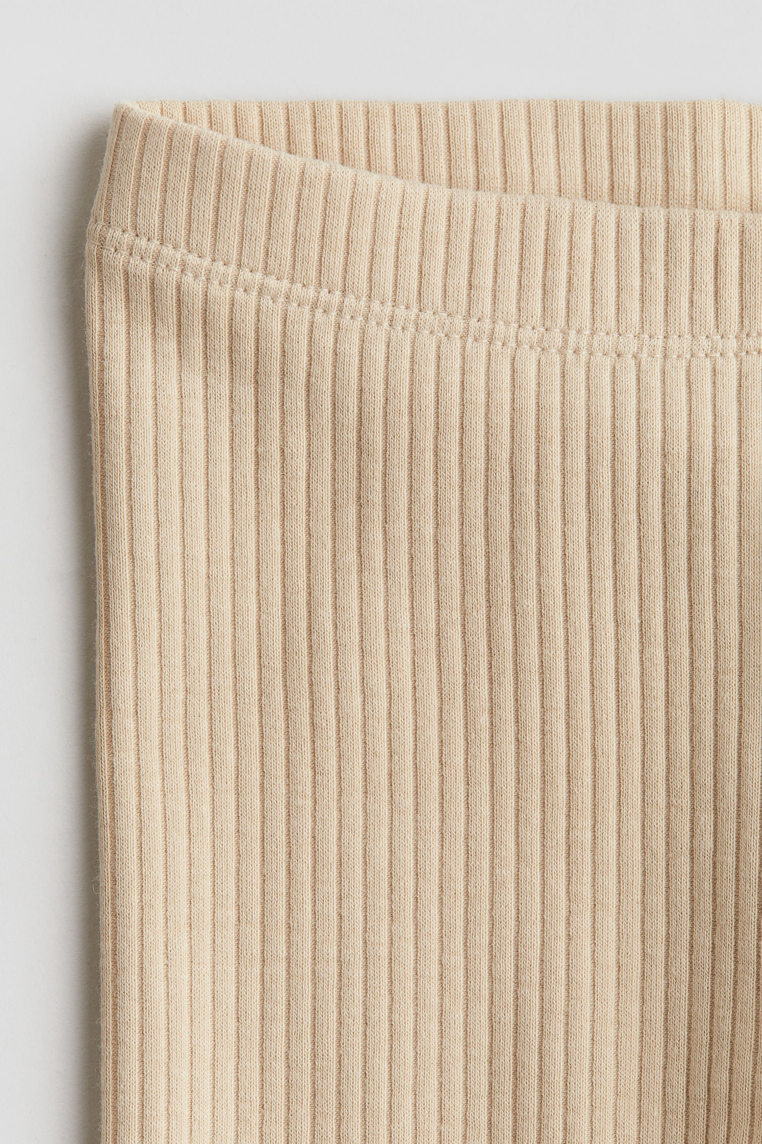 Детские леггинсы H&M Ribbed Cotton, цвет: Бежевый — фото 2