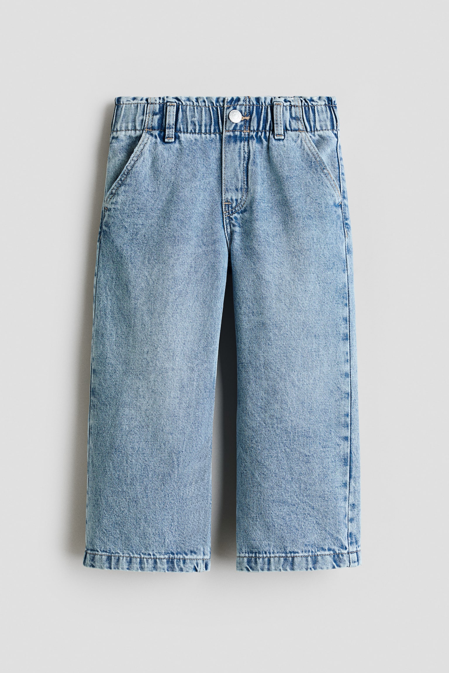 Daisy Wide Leg Paper-Bag Jeans - Denim blue/Light denim blue/Dusty pink/floral/Gray/Light pink/Denim blue/Light beige/floral/Denim gray/Light pink - 1