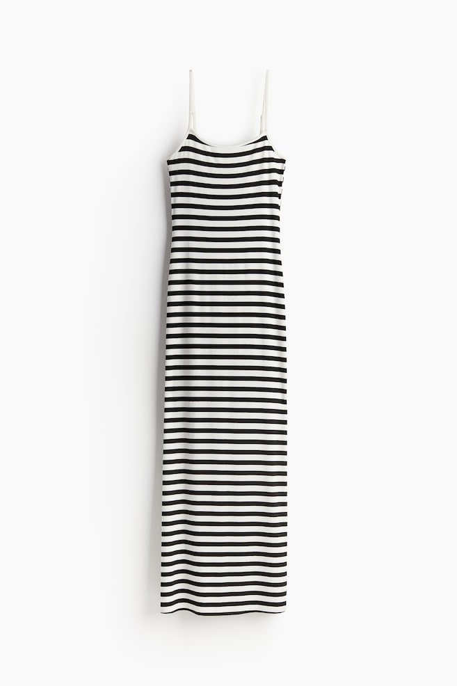 Ribbed maxi dress - Cream/Striped/Black/Greige/Dark grey/dc/dc - 2