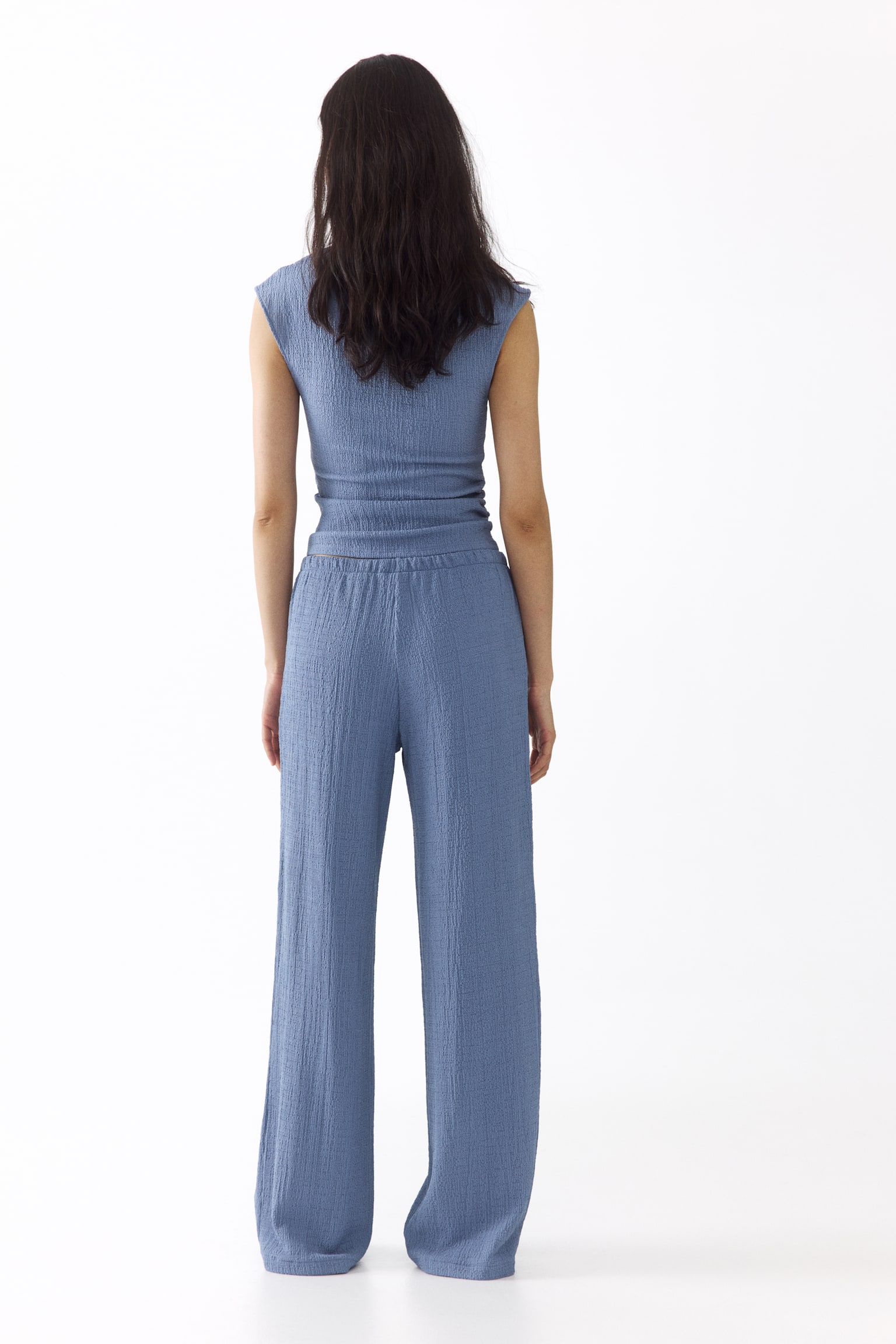 Quần dài jersey vân nổi - Màu xanh bồ câu/Màu nâu gỉ sắt/Màu be nhạt/Hoa văn - 3