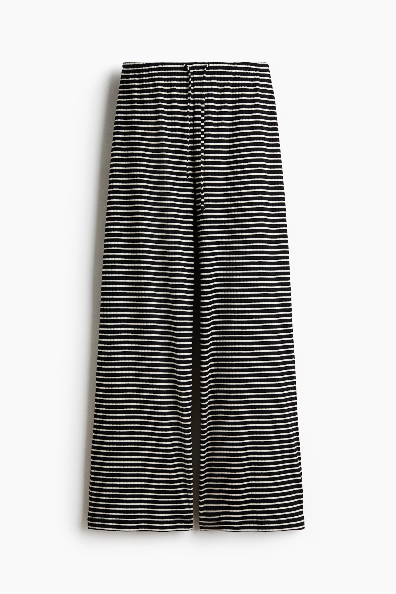 Gerippte Hose mit Kordelzug - Schwarz/Gestreift/Schwarz/Braun/Dunkelblau/Weiß/Blau gestreift/Marineblau/Gestreift - 1