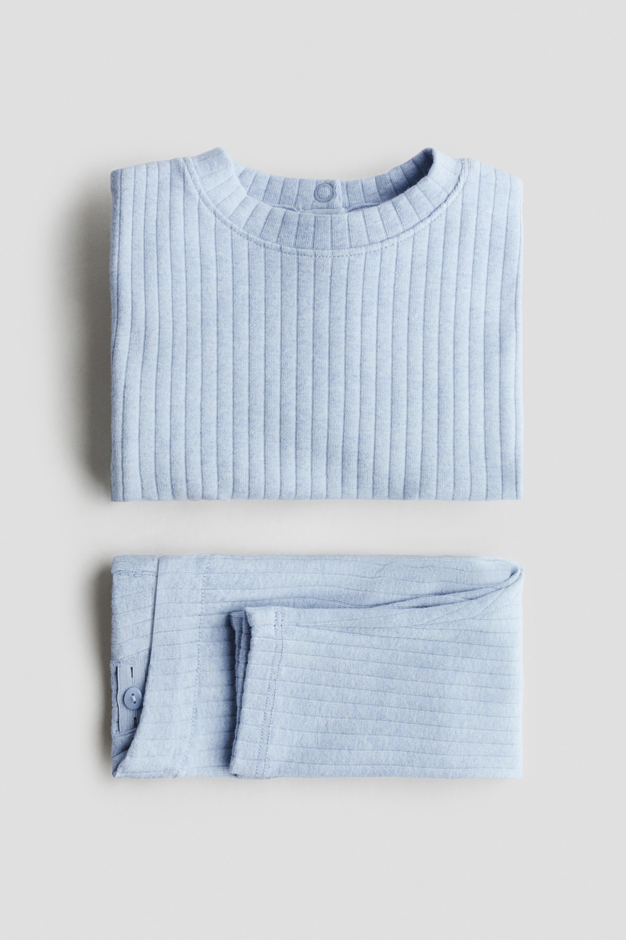 View larger image: 2-piece ribbed cotton set - Light blue - Kids | H&M IN 2