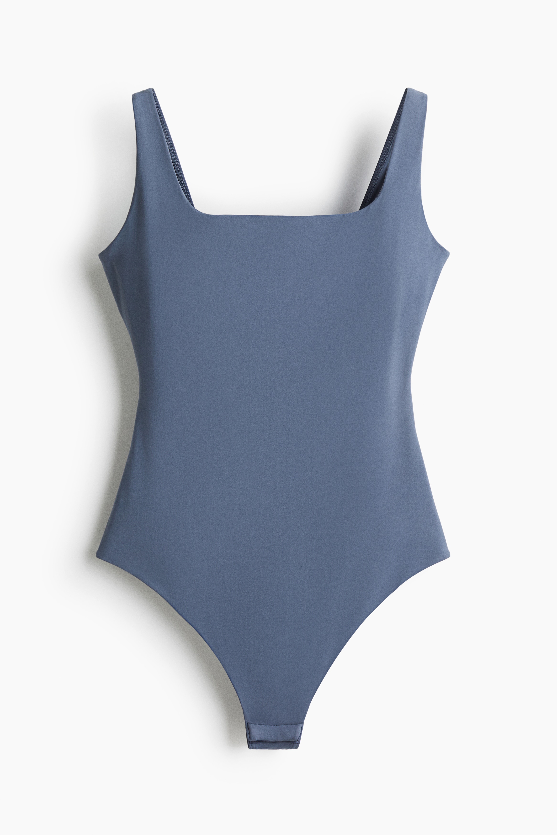 Body em microfibra Light Shape - Azul pombo/Preto