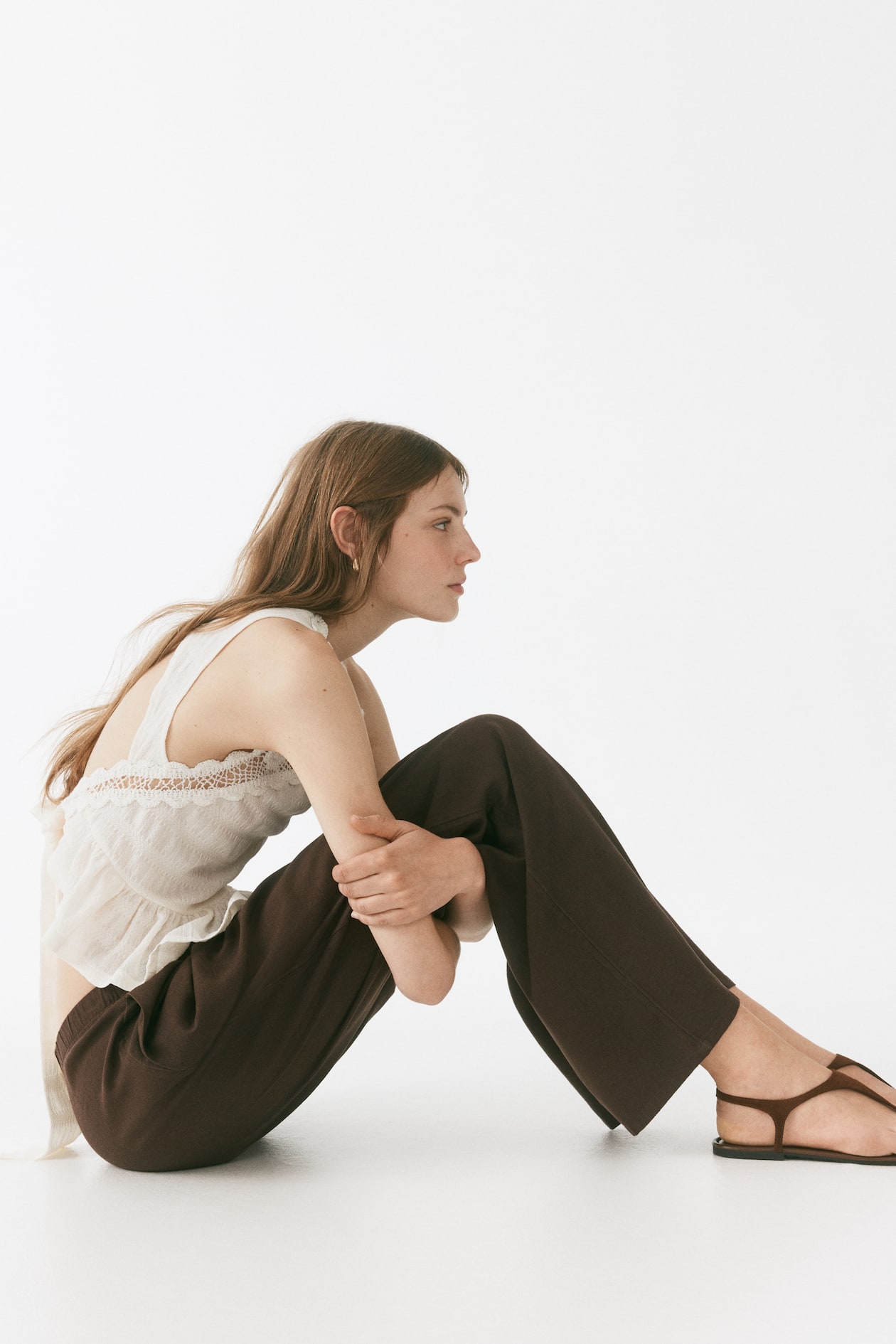 Wide-Leg Linen-Blend Pants - image 3