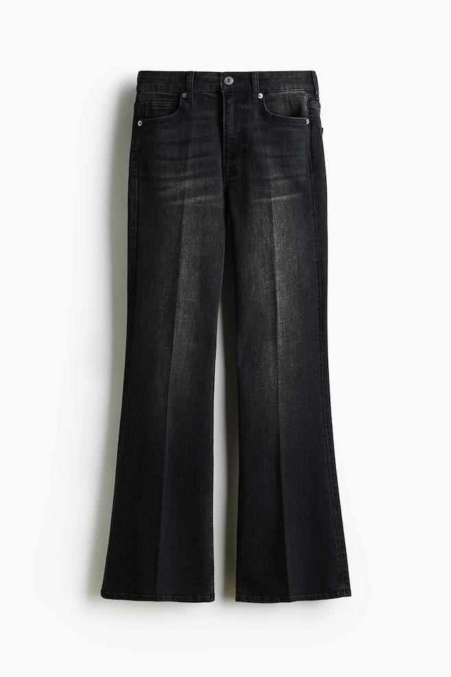 Flared High Waist Jeans - Denim black/Denim blue/Light denim blue/Dark denim blue - 1