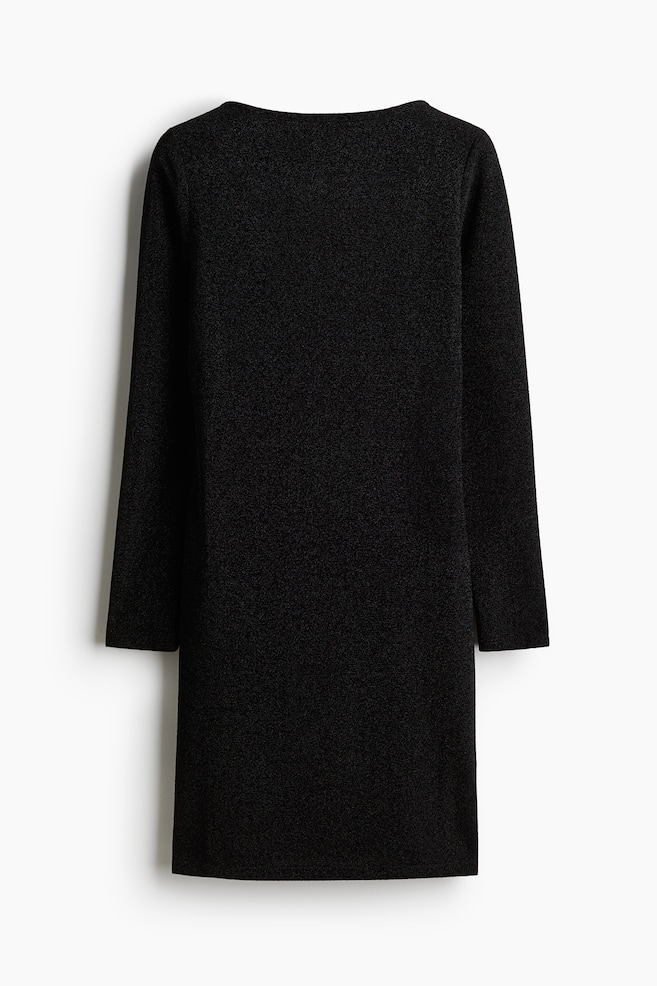 Robe à encolure bateau - Noir/Gris foncé/scintillant/Noir/strass - 1
