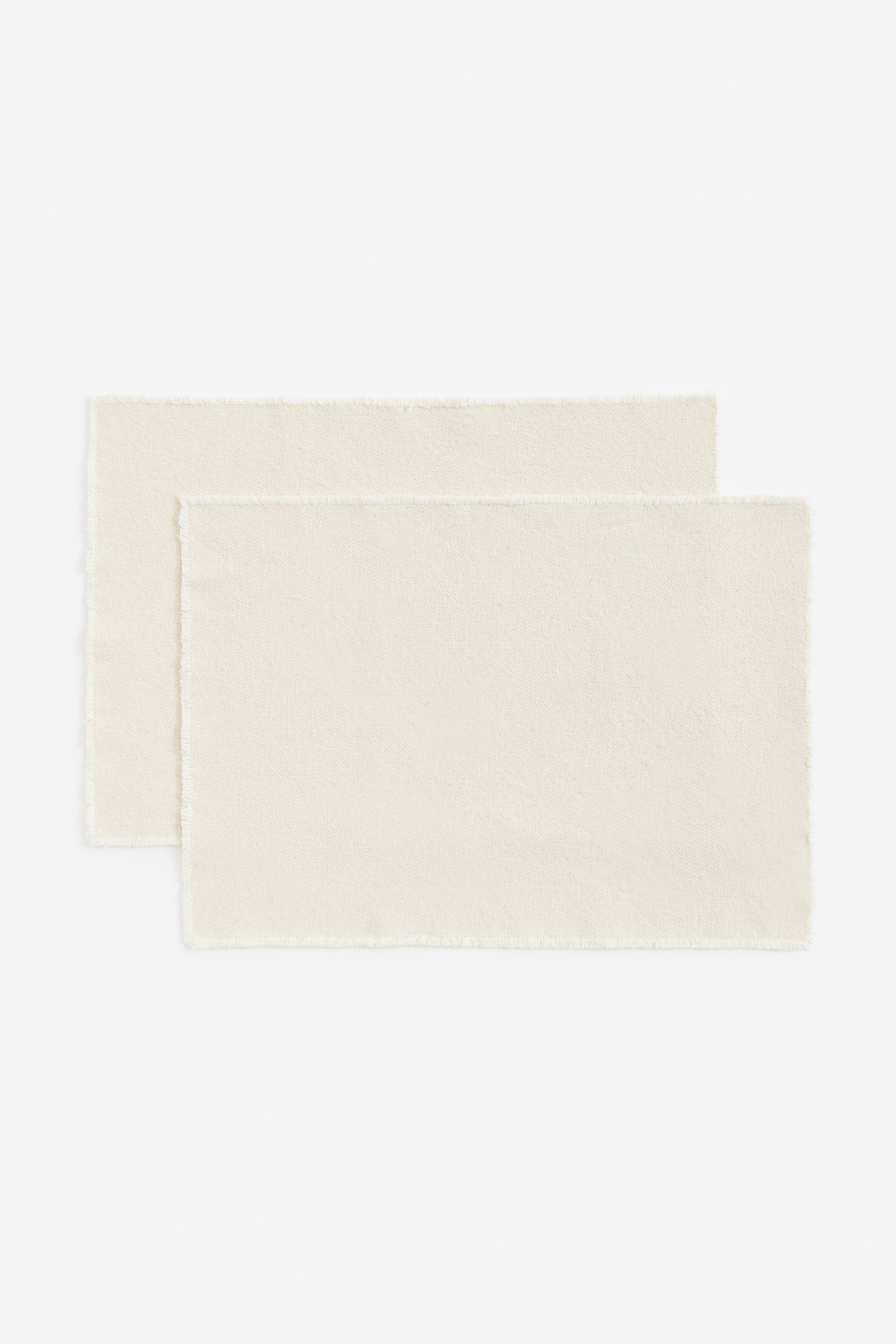 2-pack canvas place mats - Light beige/Dark grey - 1