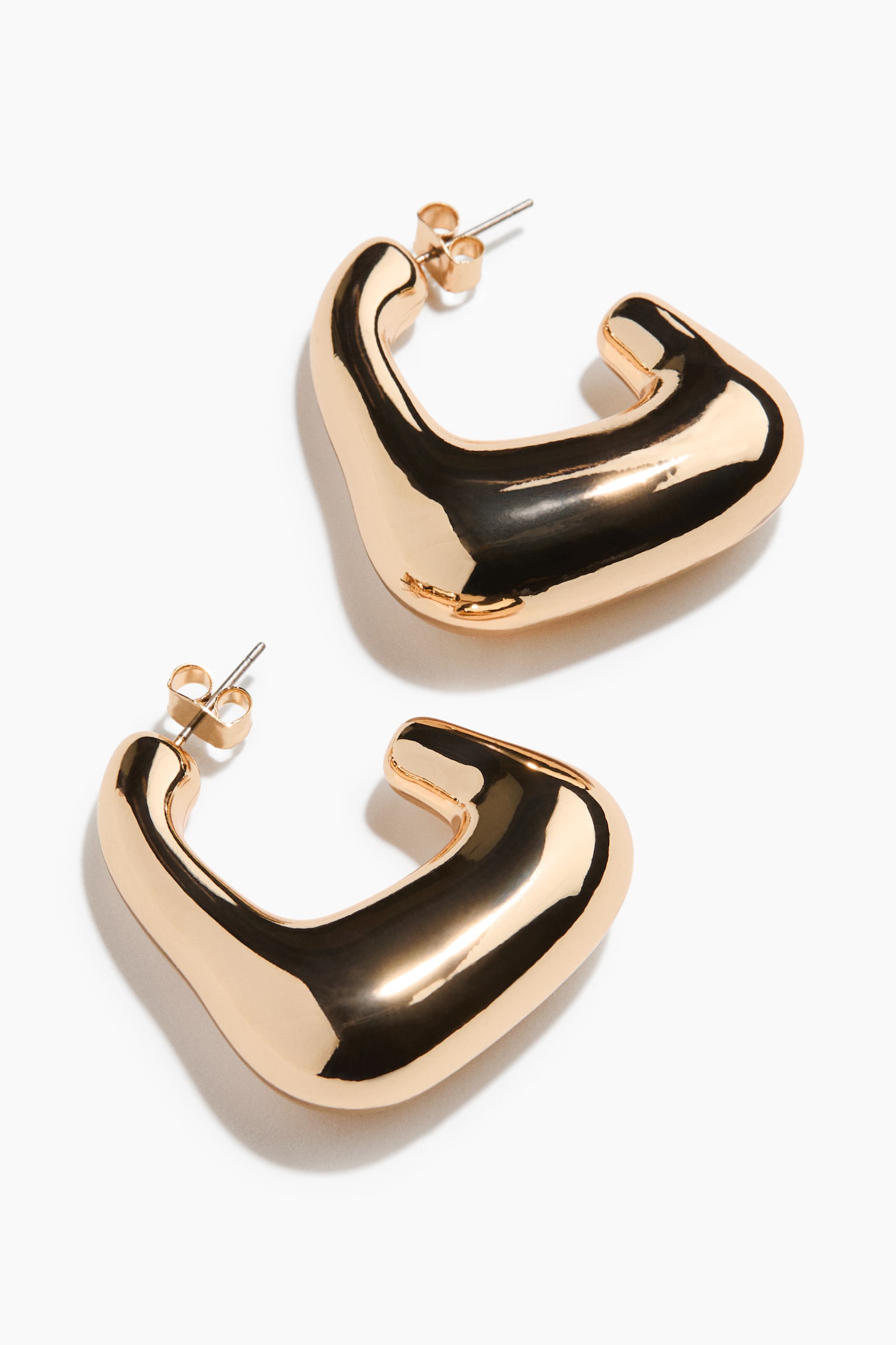 Женские серьги-кольца H&M, цвет: Золотой — фото 3