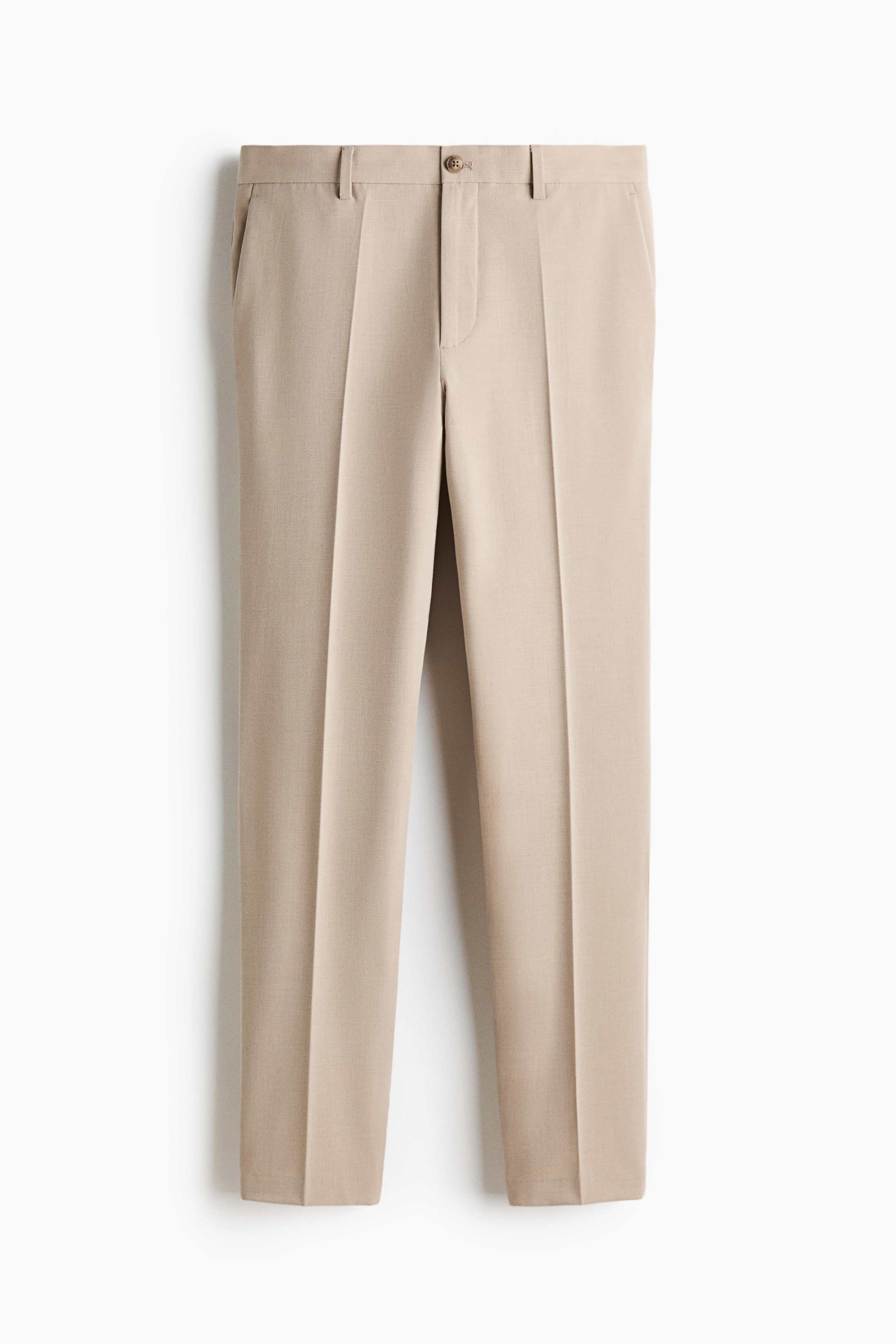 View larger image: Slim-Fit Tailored Pants - Beige - Men | H&M CA 1