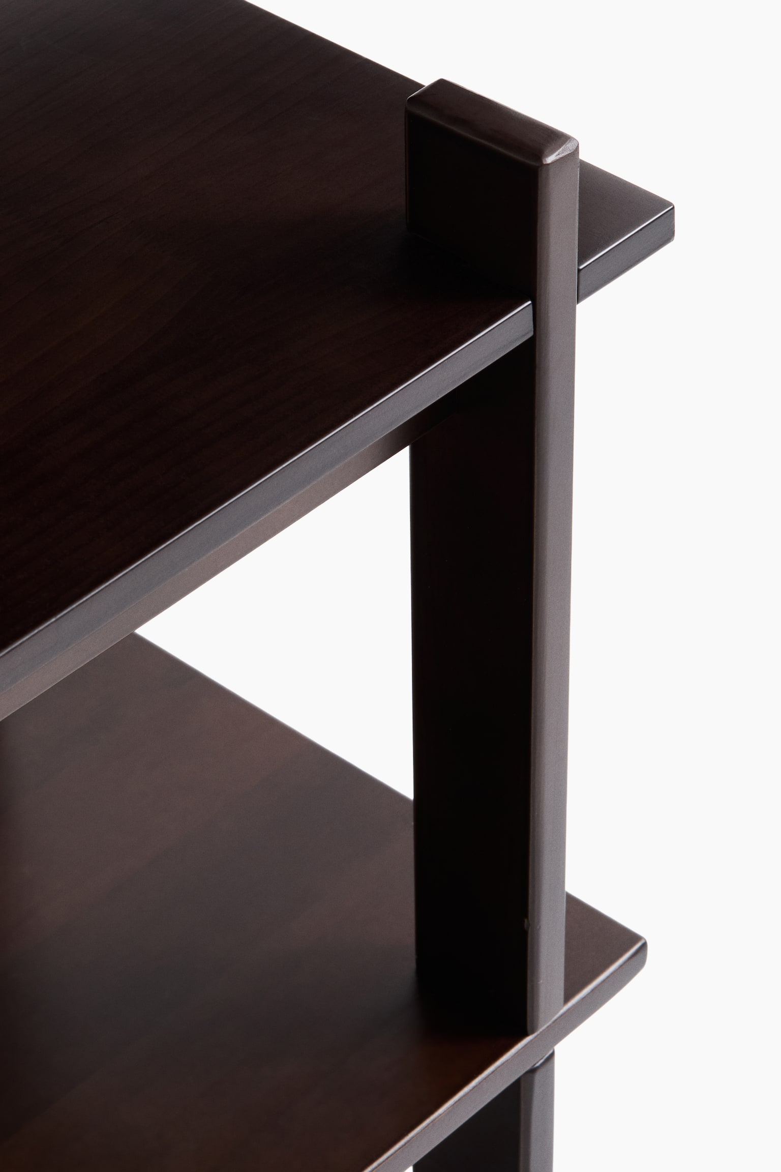 Wooden floor shelf - Dark brown/Light beige - 4