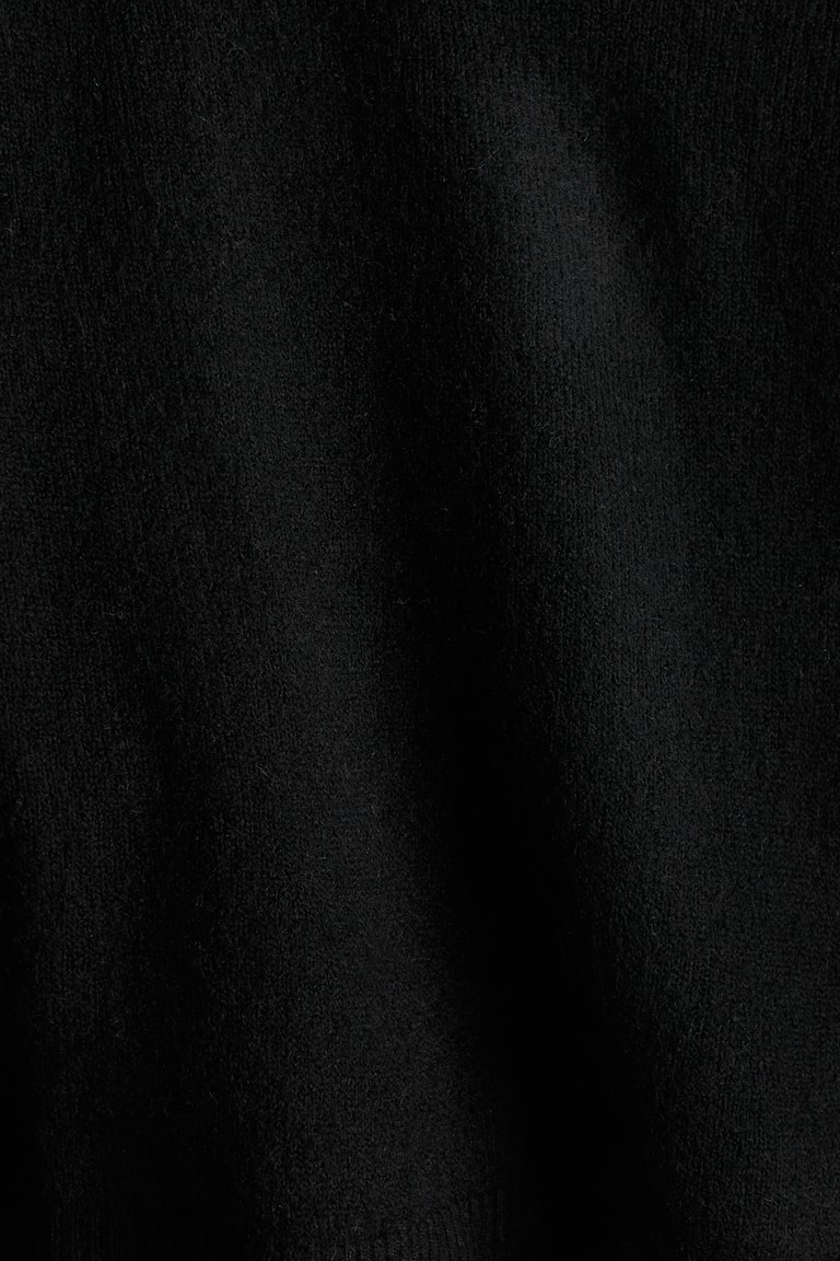 Fine Knit V Neck Sweater Black Ladies H M US