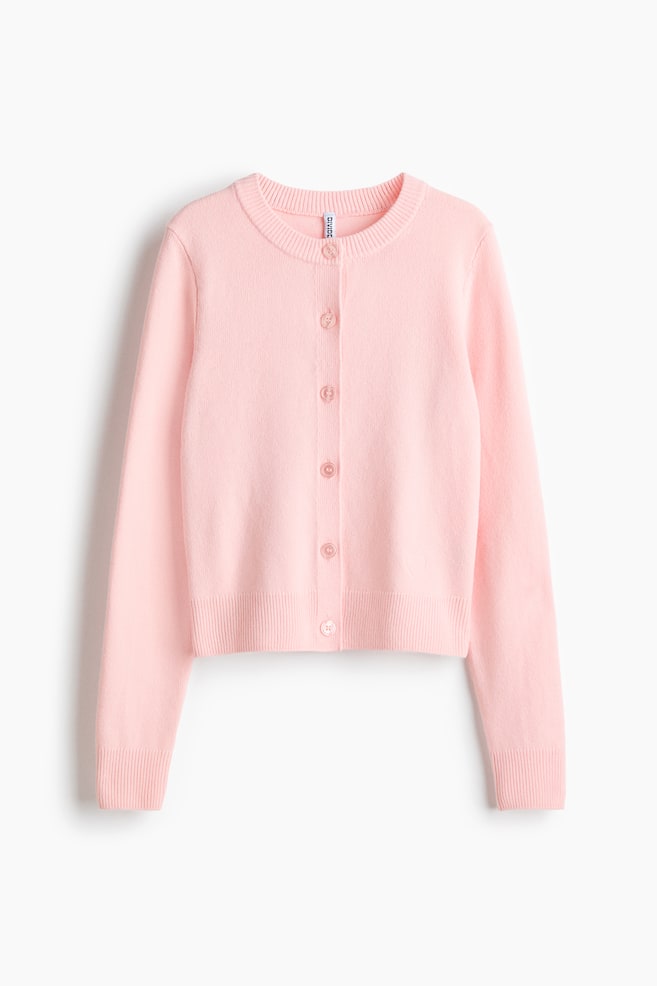 Cárdigan de punto fino - Rosa claro/Beige claro - 1