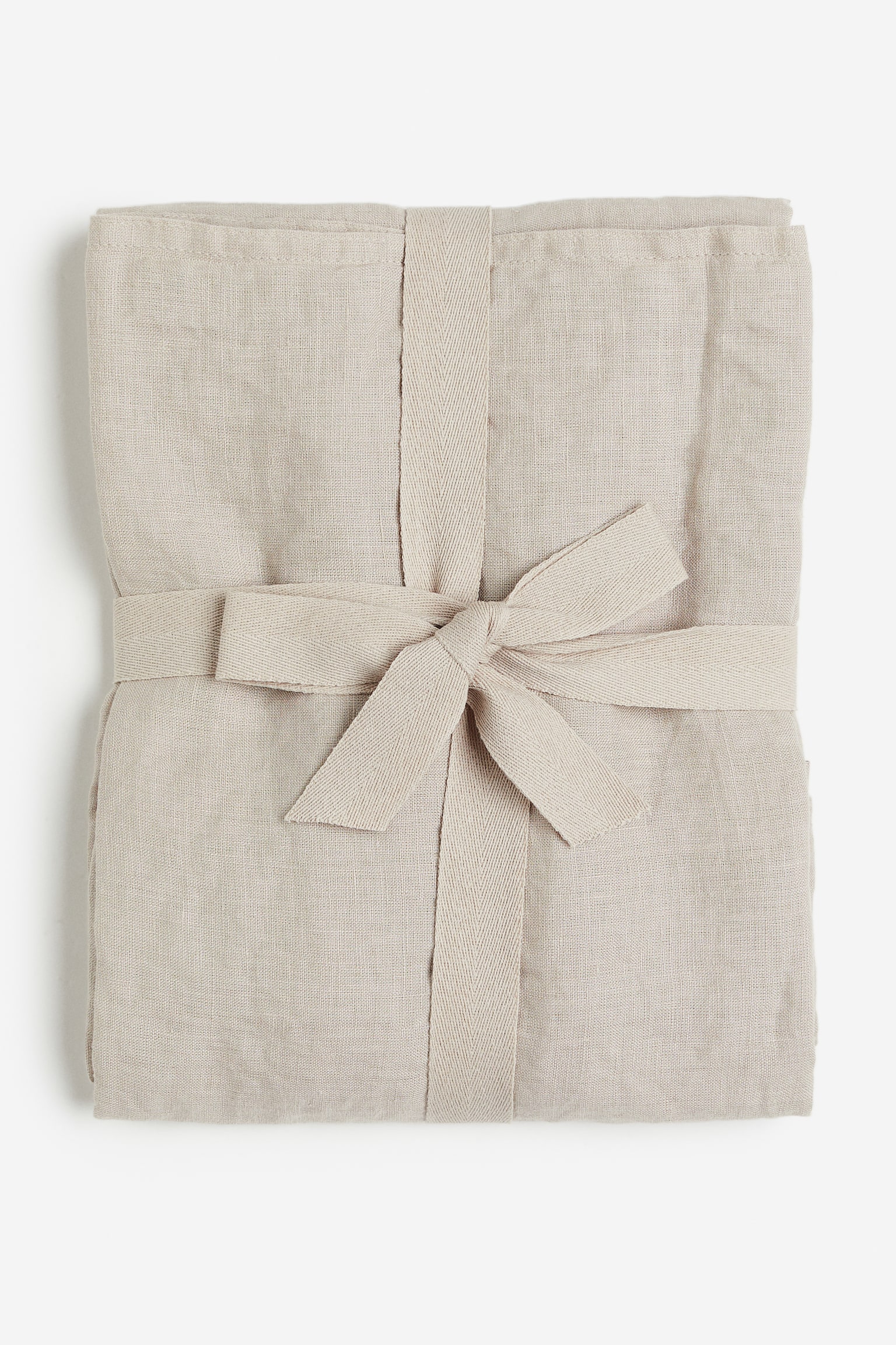 Washed linen pillowcase - Beige/Light grey/White - 1