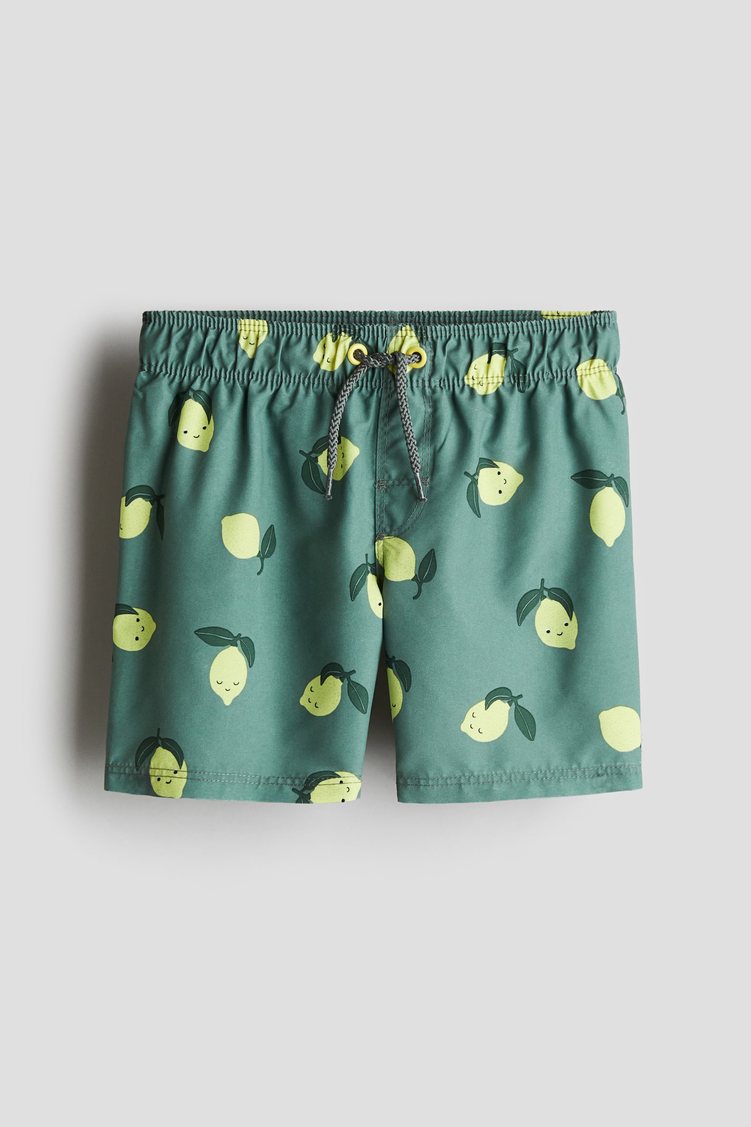 Printed swim shorts - Green/Lemons - 1