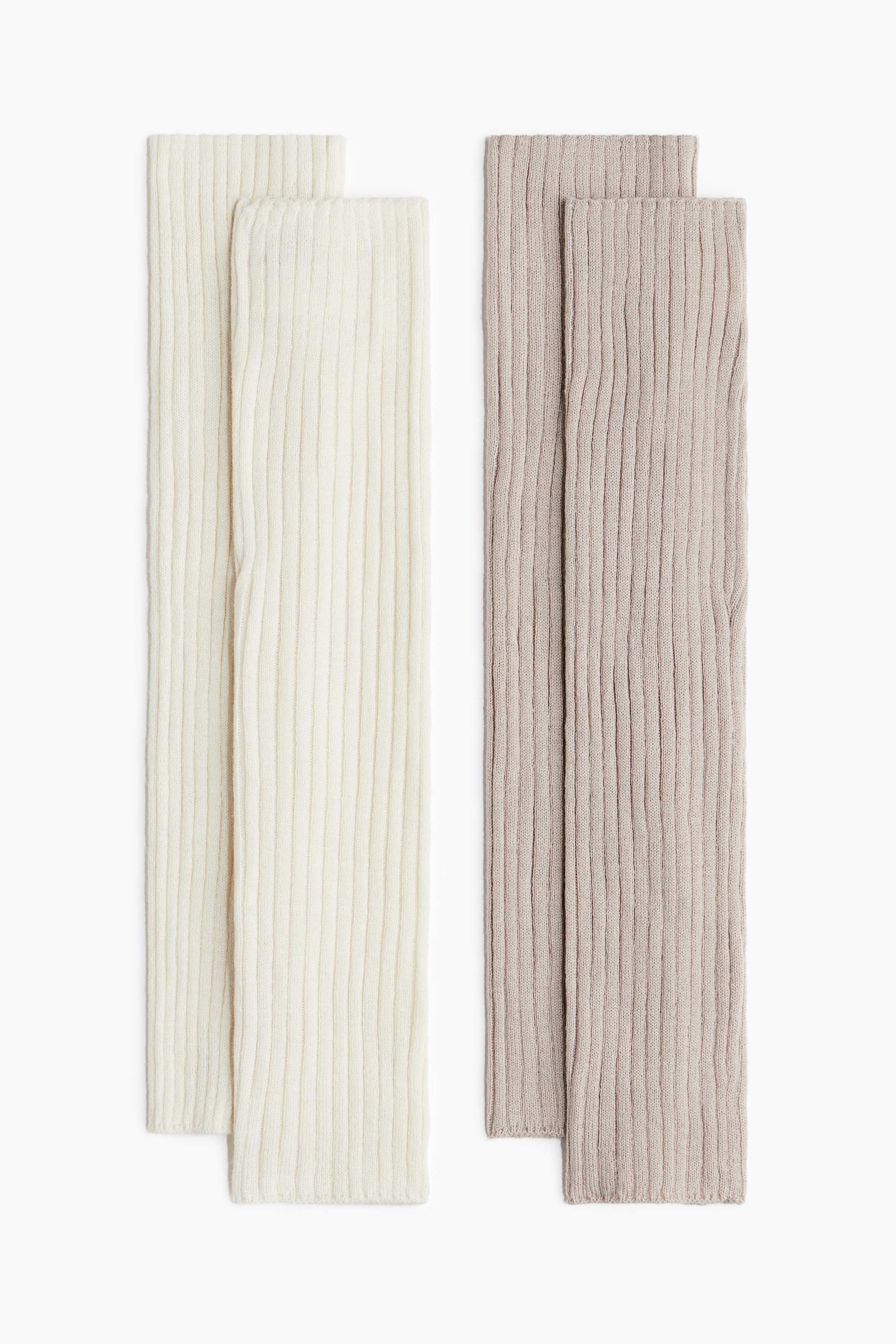 IONDOCTOR クリーム色 リブ編み レッグウォーマー2回着用美品 LOC