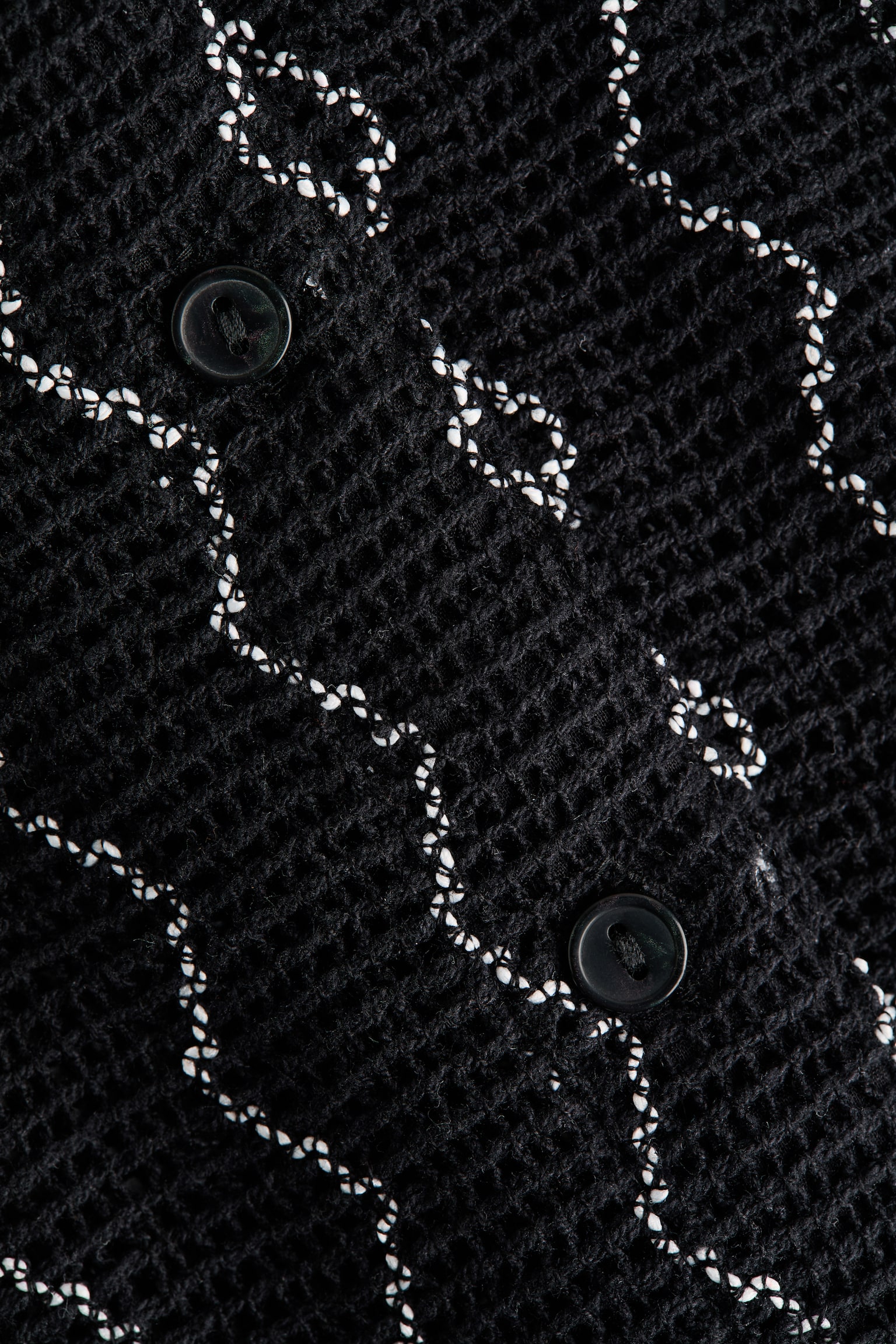 Женский жилет H&M Crochet-Look Vest, цвет: Угольный серый / Белый — фото 6