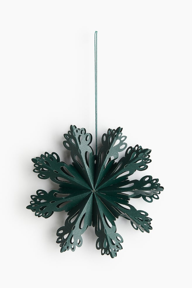 Decoração para árvore de Natal em papel - Verde escuro - 1