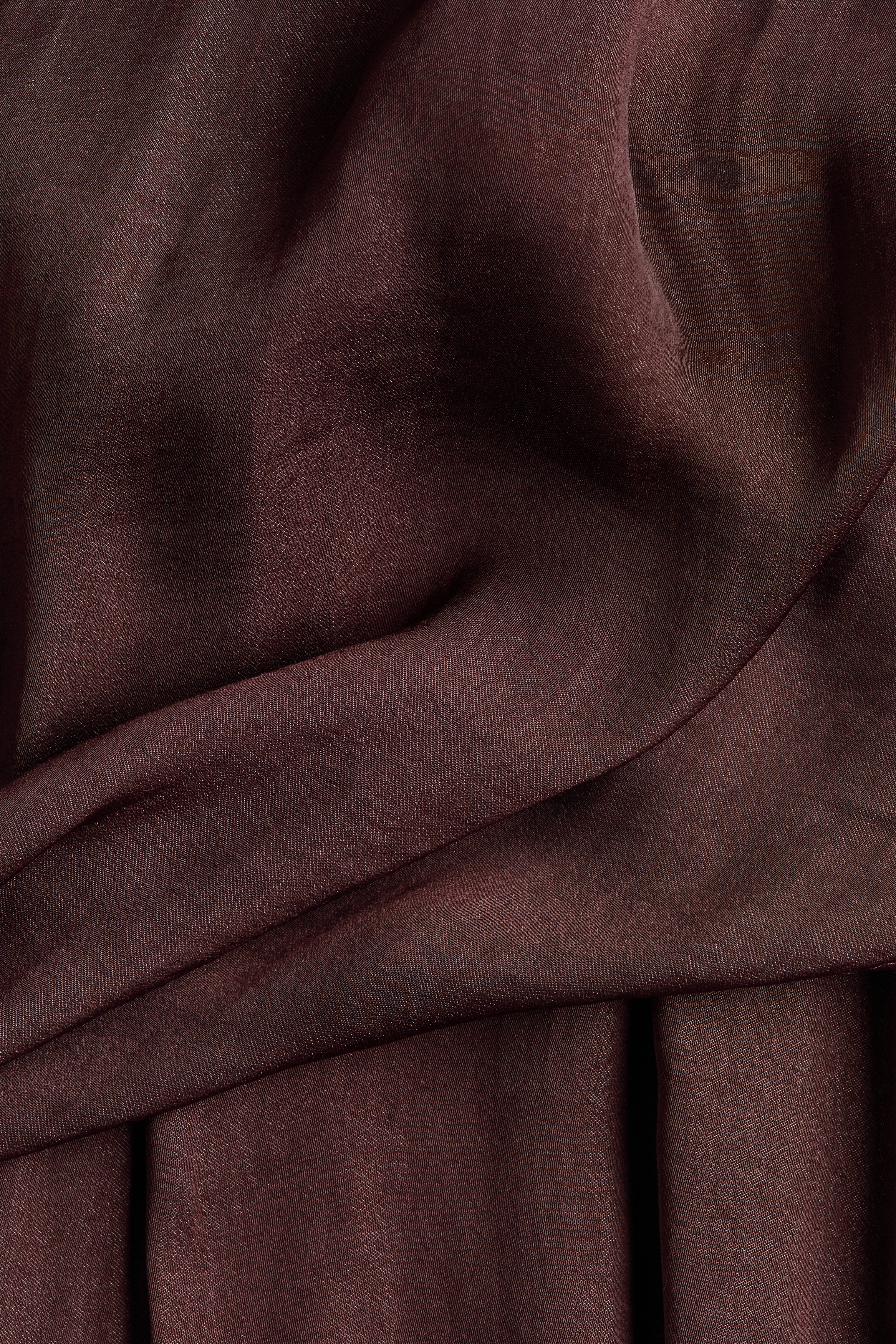 Ladies - Dark Brown Draped Satin Dress - Size: XS - H&M