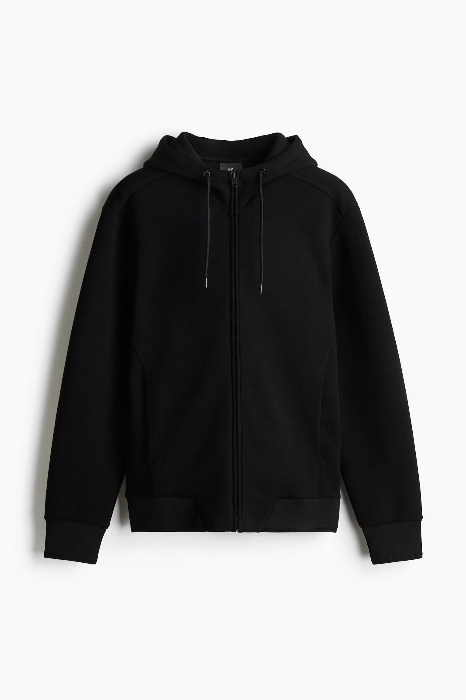 Regular Fit Scuba zip-through hoodie - Black/Dark grey - 2