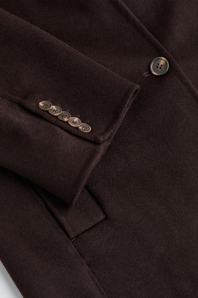 Wool-blend coat - Dark brown - 2