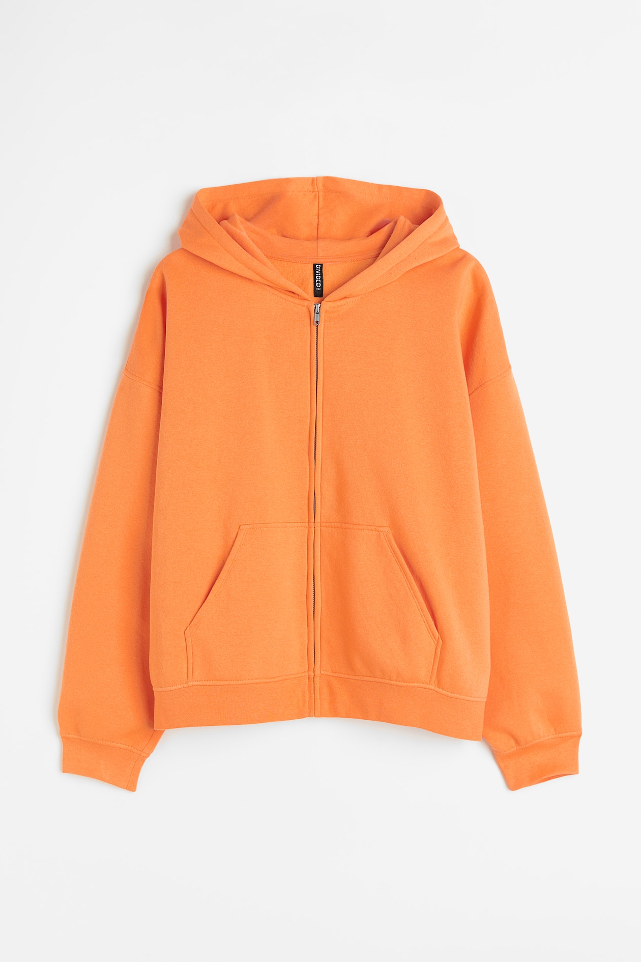 H&m Oversized Zip Up Hoodies Women's H&m Orange