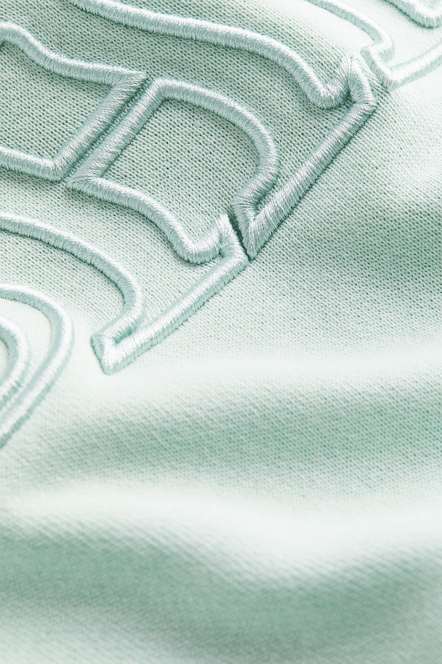 Embroidered sweatshirt - Mint green/Shine - 2