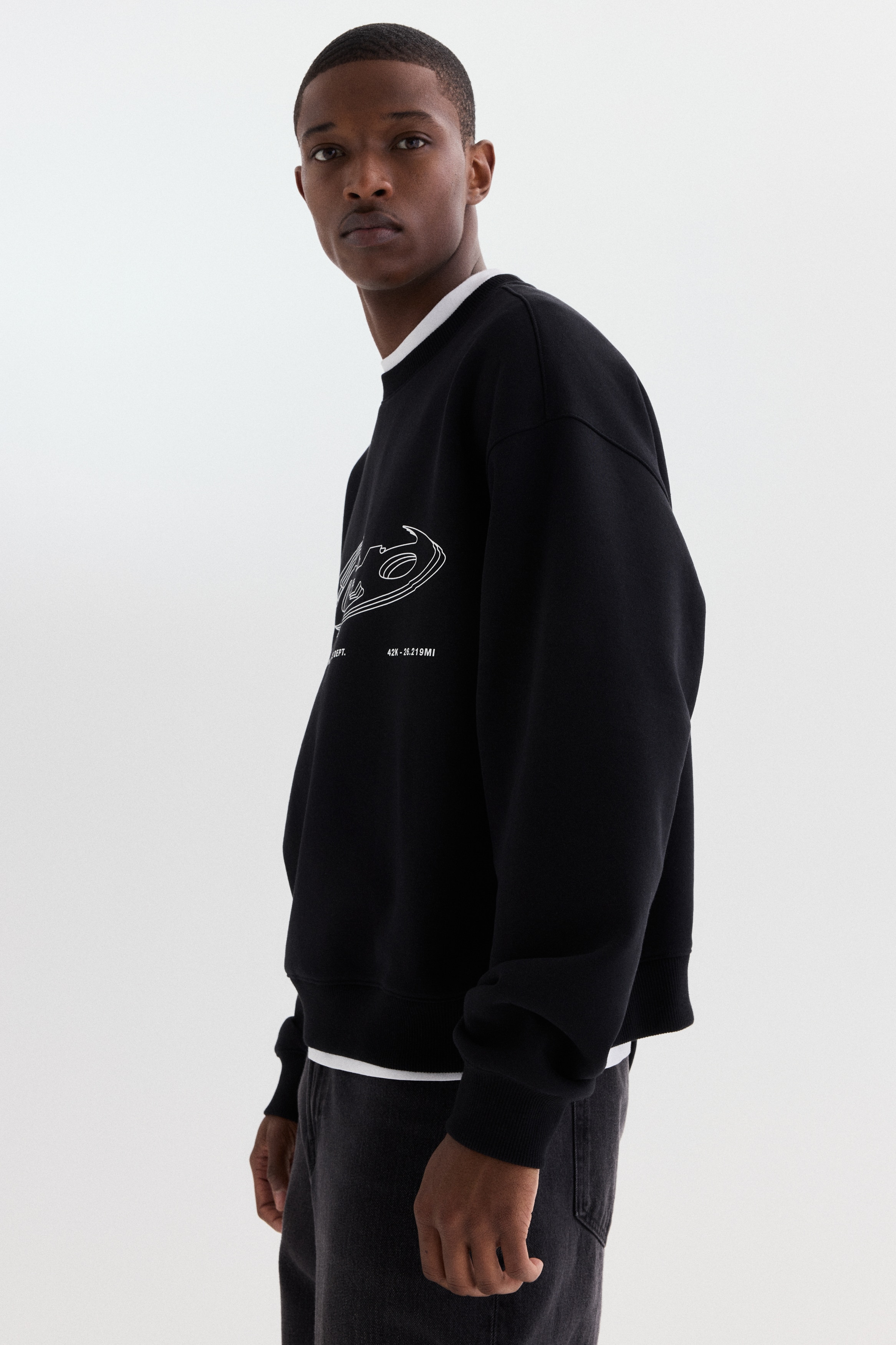 Loose-Fit Sweatshirt - Black/Soho - Men | H&M US