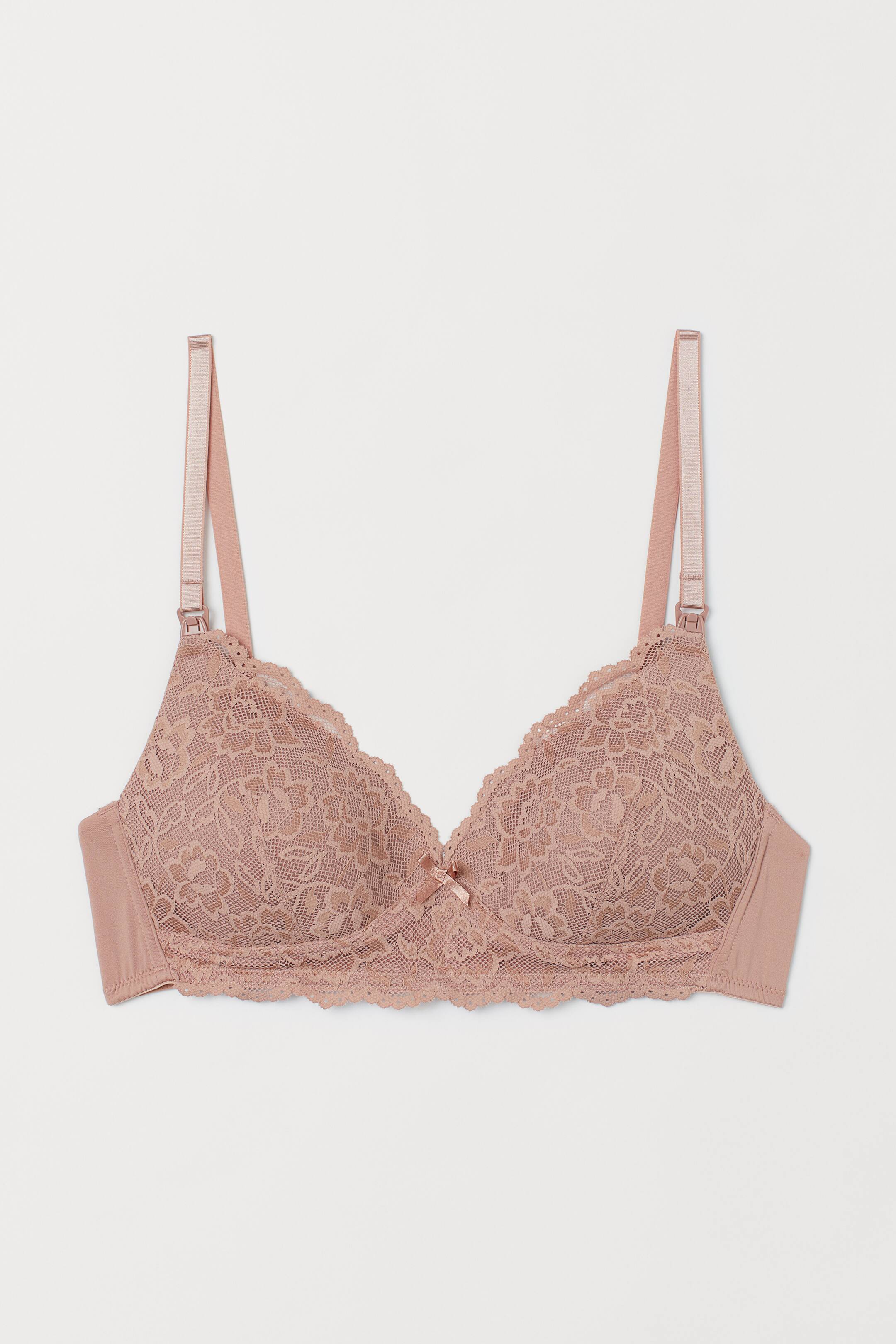 MAMA Padded Nursing Bra Dusty rose Ladies H&M US