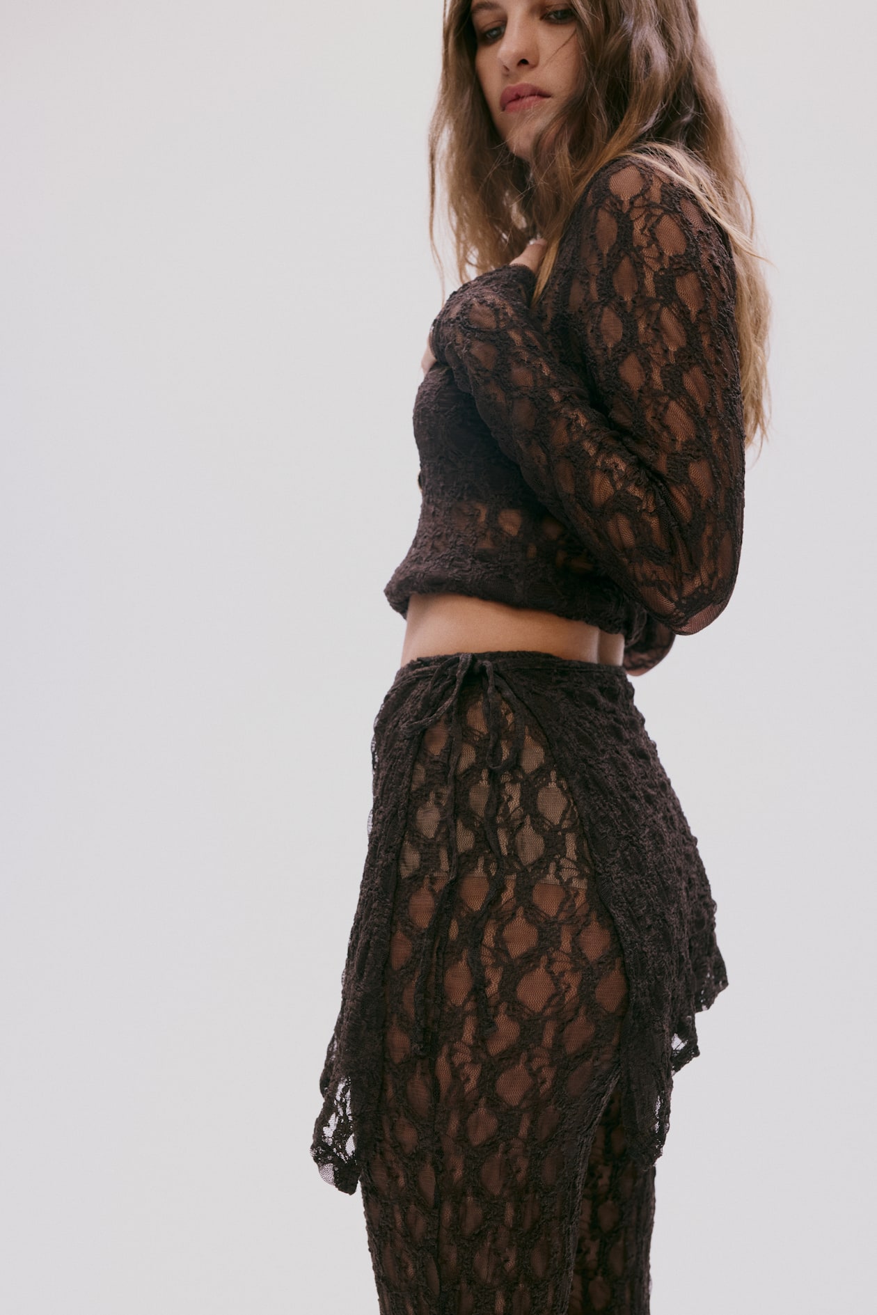 Lace Pants with Layered Skirt - image 5