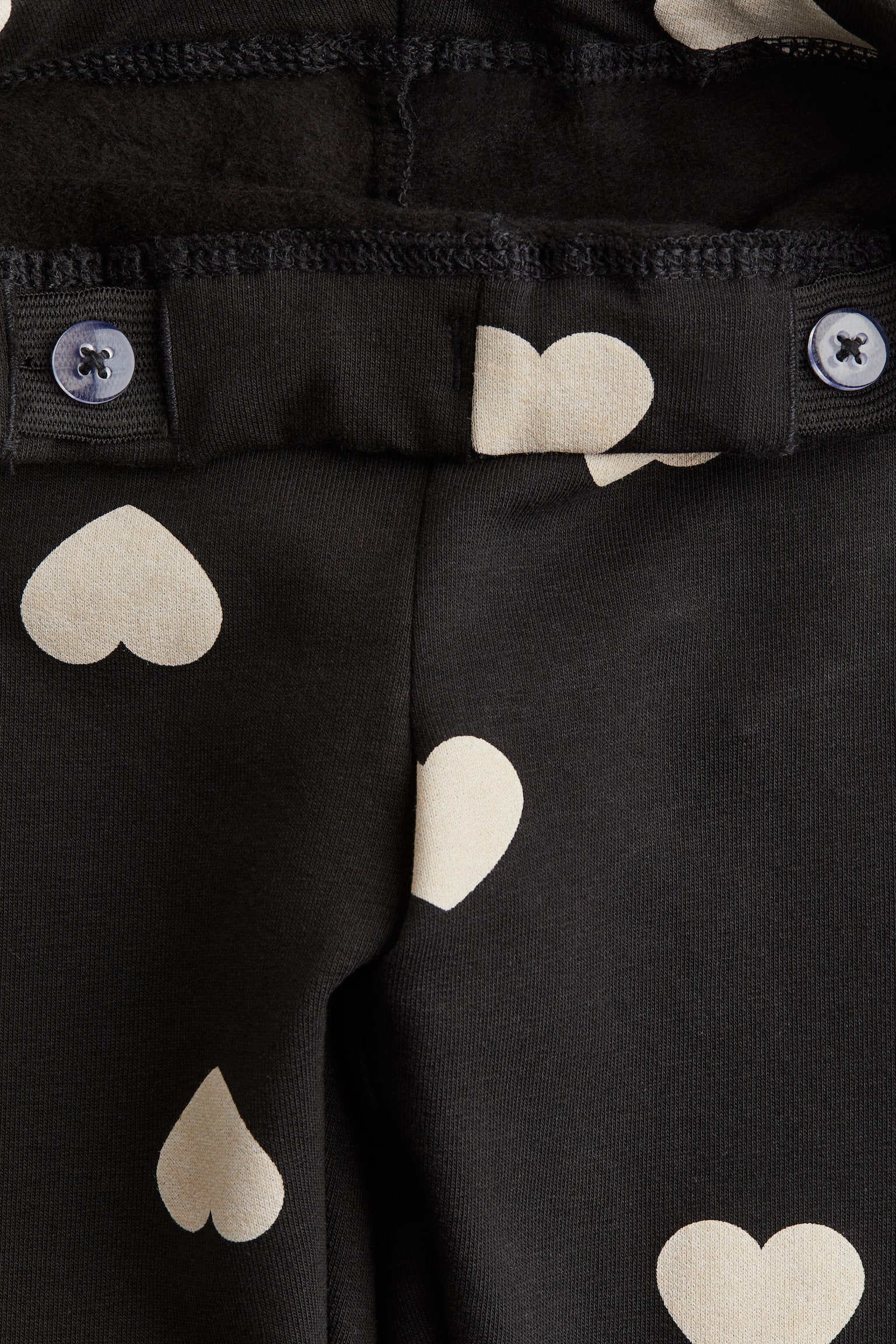 Brushed-inside leggings - Dark grey/Hearts/Black/Beige/Spotted/Dark dusty pink/Hearts/Light dusty pink/Light green/Hearts/Cream/Hearts/Pink/Hearts/Light beige/Hearts/Dark grey/Spotted - 2