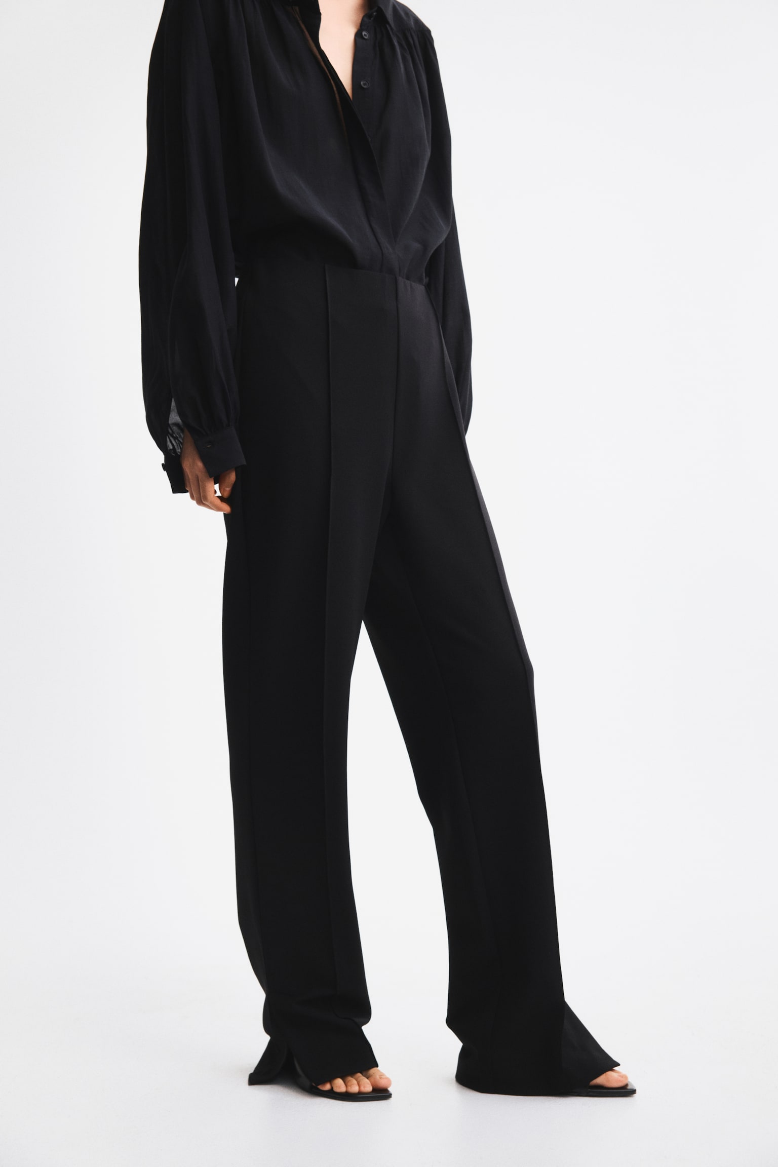 Женские брюки H&M Slacks, цвет: Чёрный — фото 3